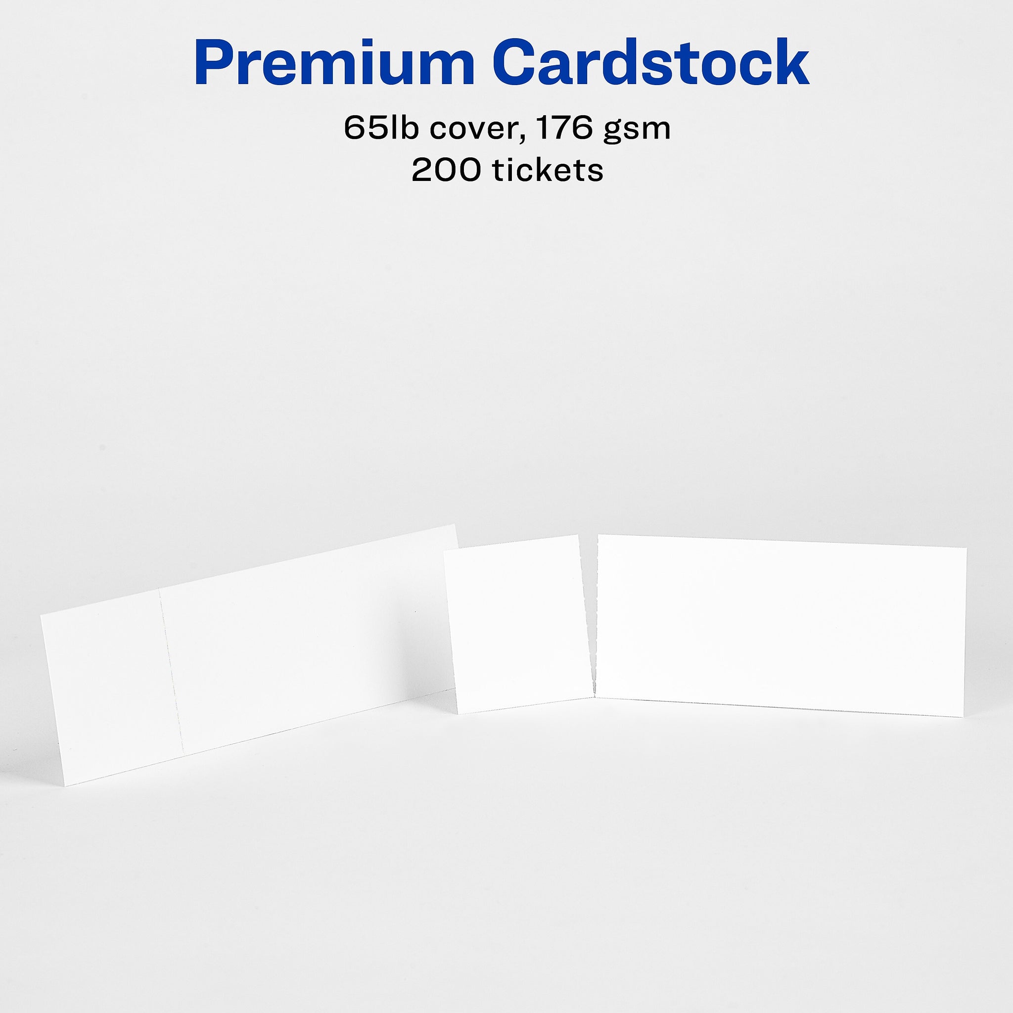 Avery Tickets with Tear-Away Stubs, Matte White, 1.75