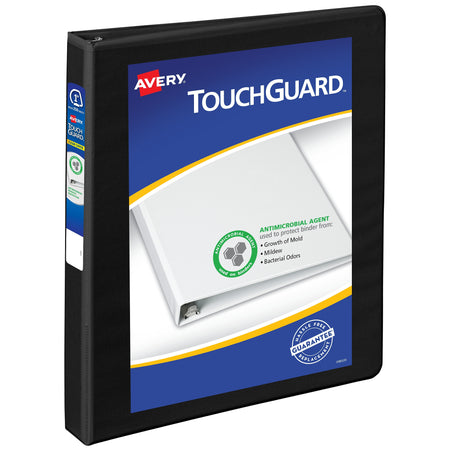 Avery TouchGuard Protection Heavy Duty 1" 3-Ring View Binders, Slant Ring, White