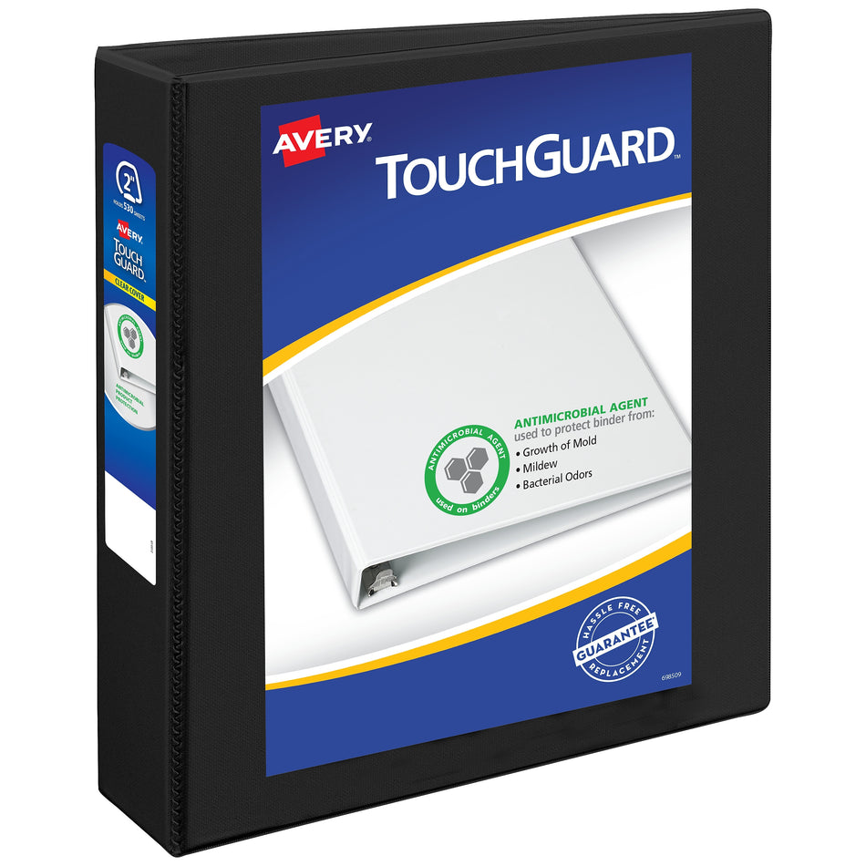 Avery TouchGuard Protection Heavy Duty 2" 3-Ring View Binders, Slant Ring, White