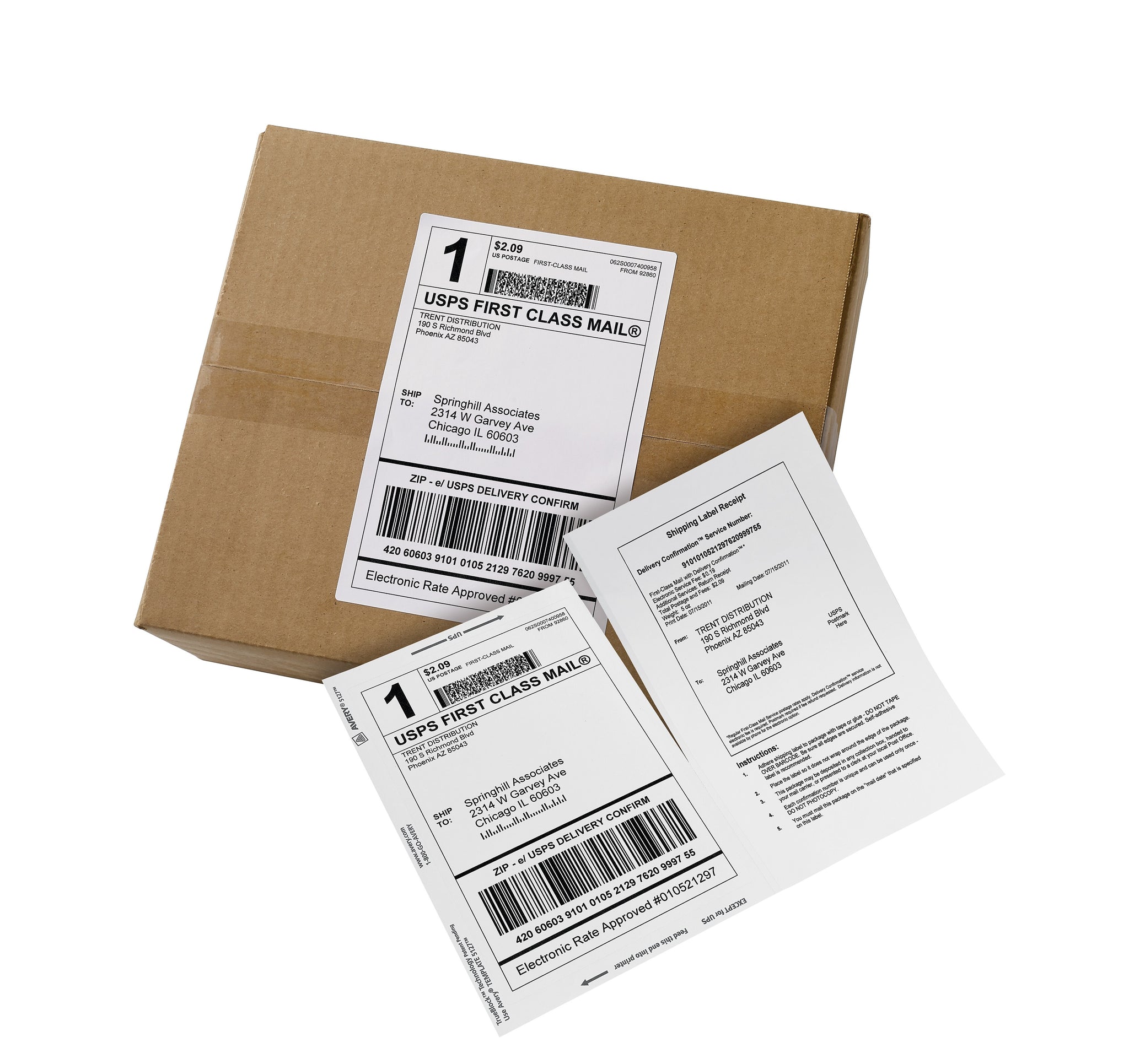 Avery TrueBlock Inkjet Shipping Labels, 5-1/16
