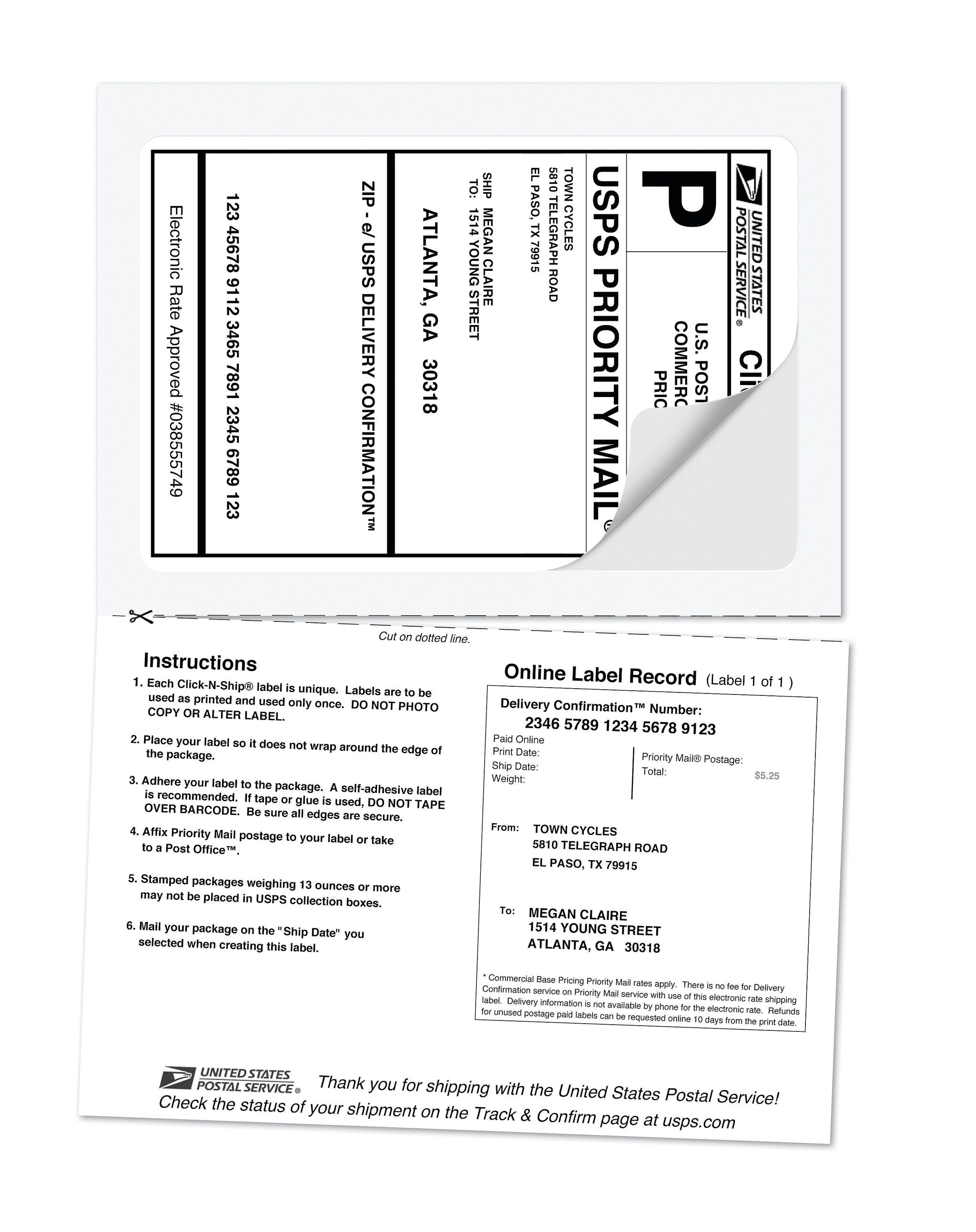 Avery TrueBlock Inkjet Shipping Labels, 5-1/16