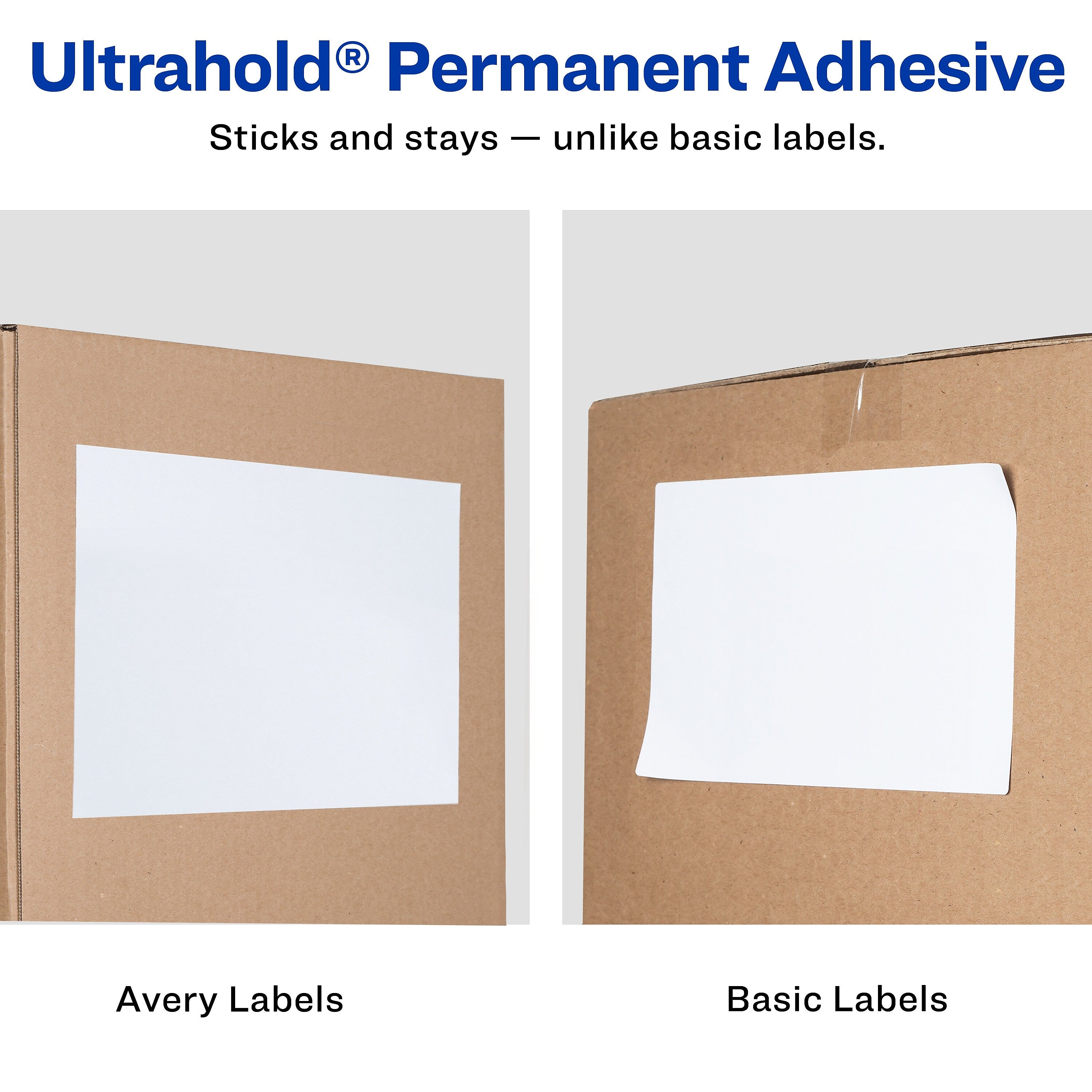 Avery TrueBlock Inkjet Shipping Labels, 8-1/2" x 11", White, 1 Label/Sheet, 100 Sheets/Box