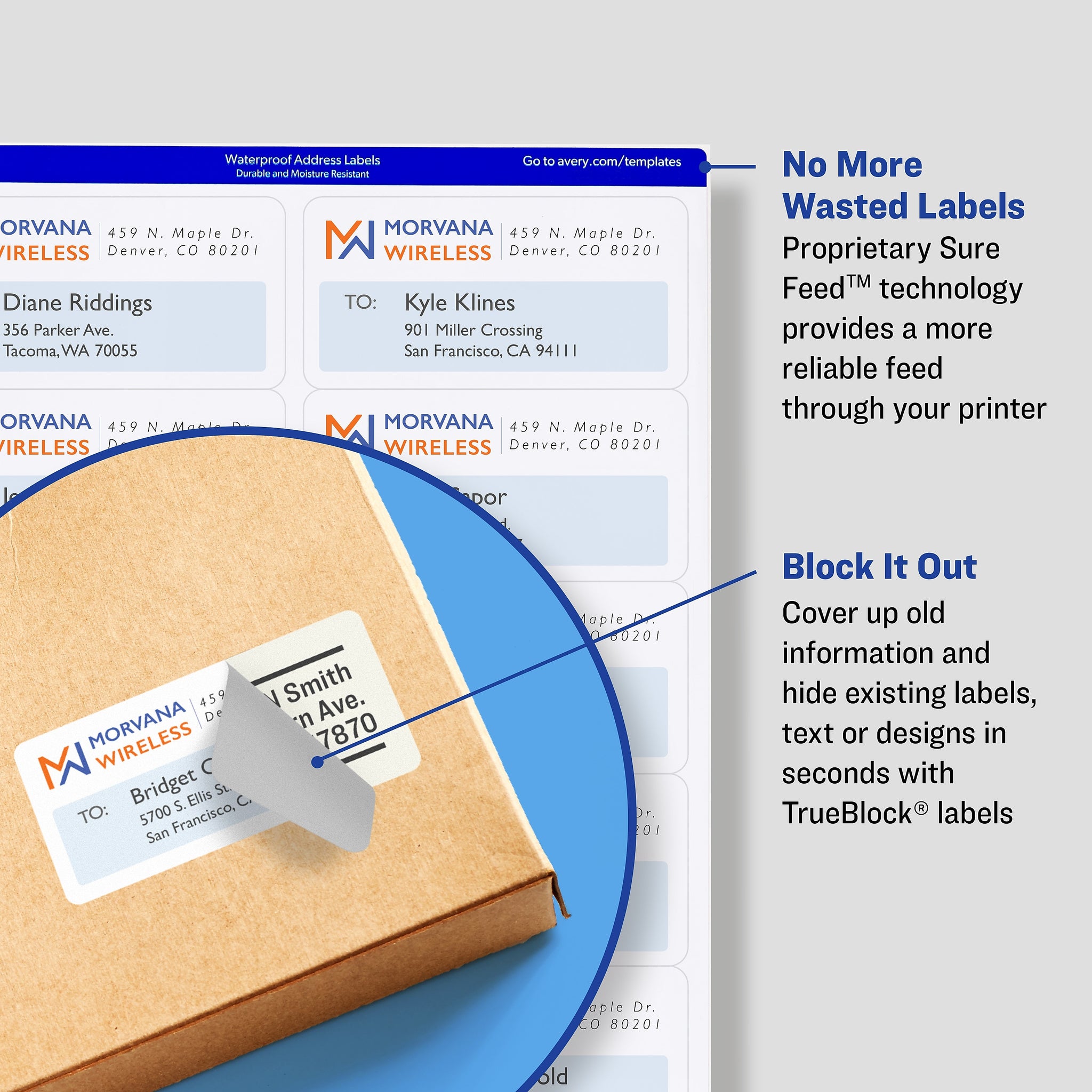 Avery TrueBlock Laser Shipping Labels, 2