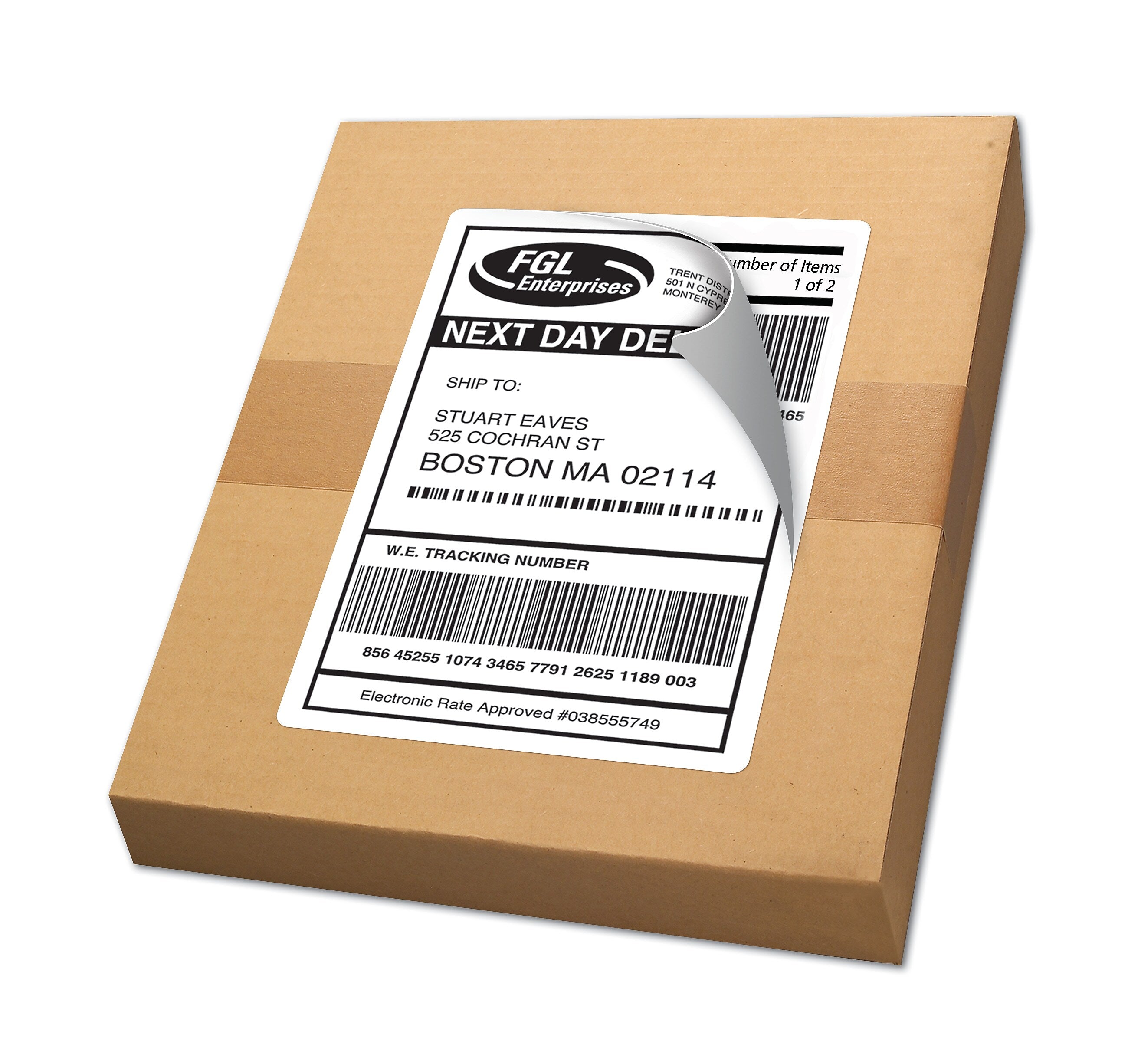 Avery TrueBlock Laser Shipping Labels, 5-1/2
