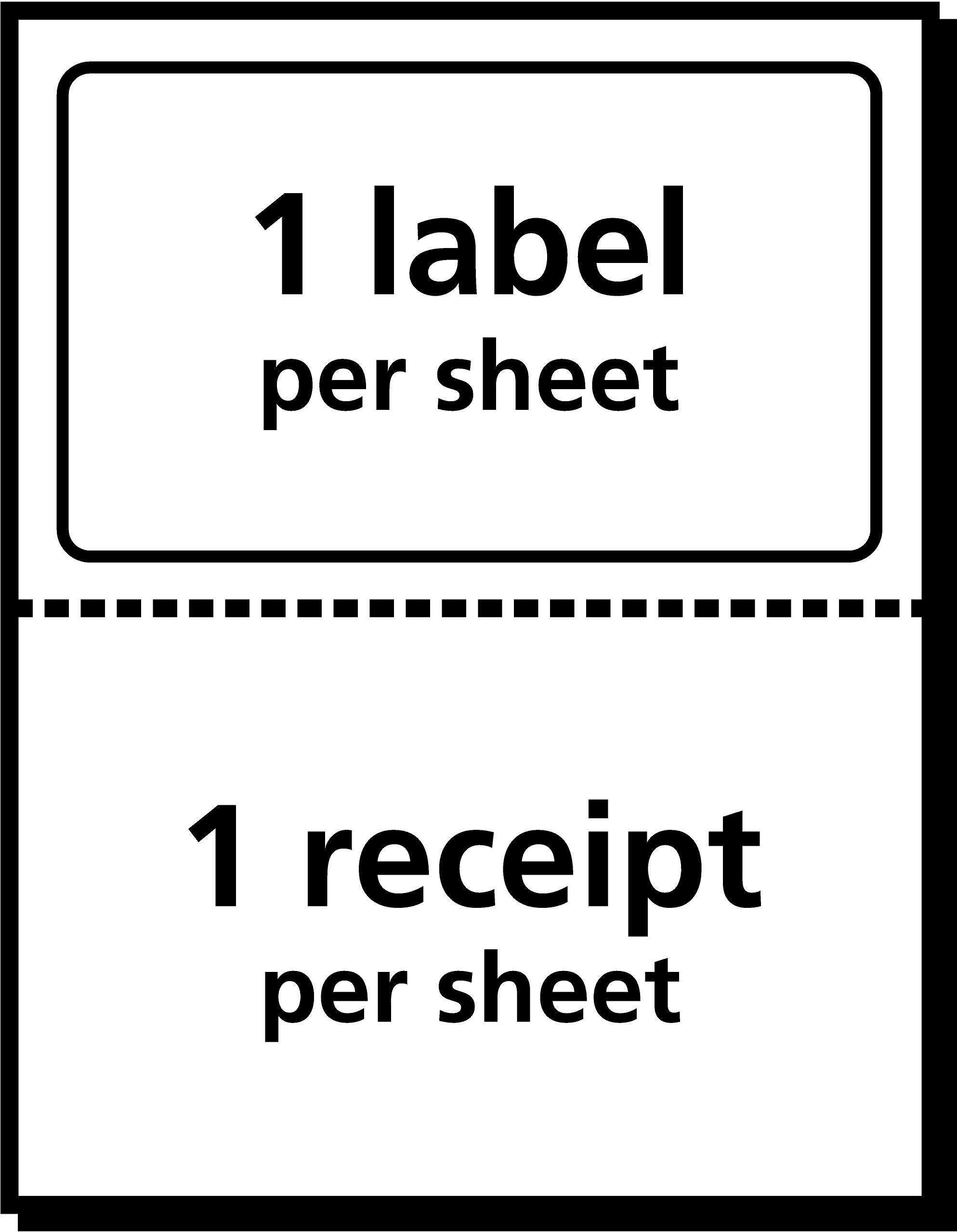 Avery TrueBlock Laser Shipping Labels with Receipts, 5-1/16