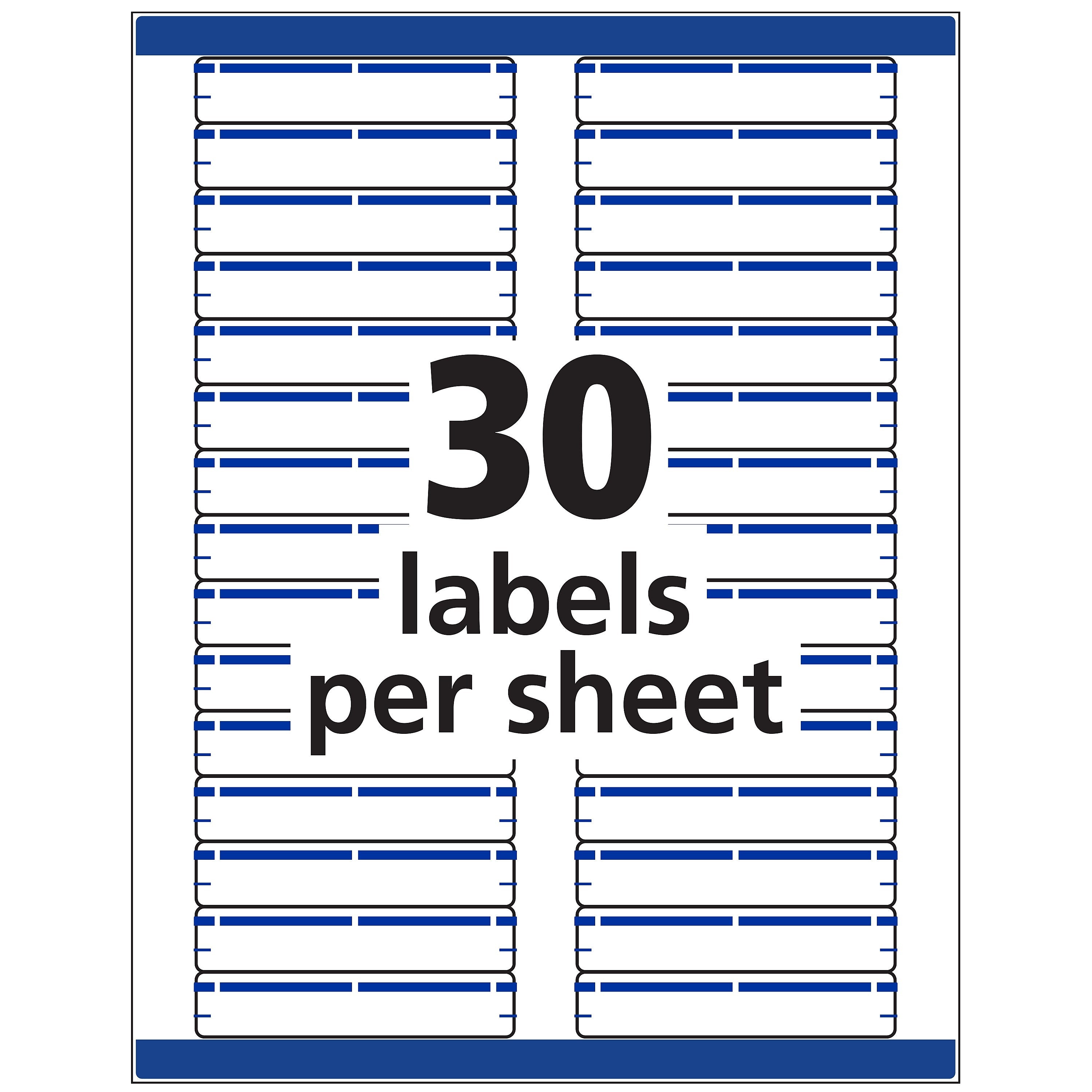 Avery TrueBlock Laser/Inkjet File Folder Labels, 2/3