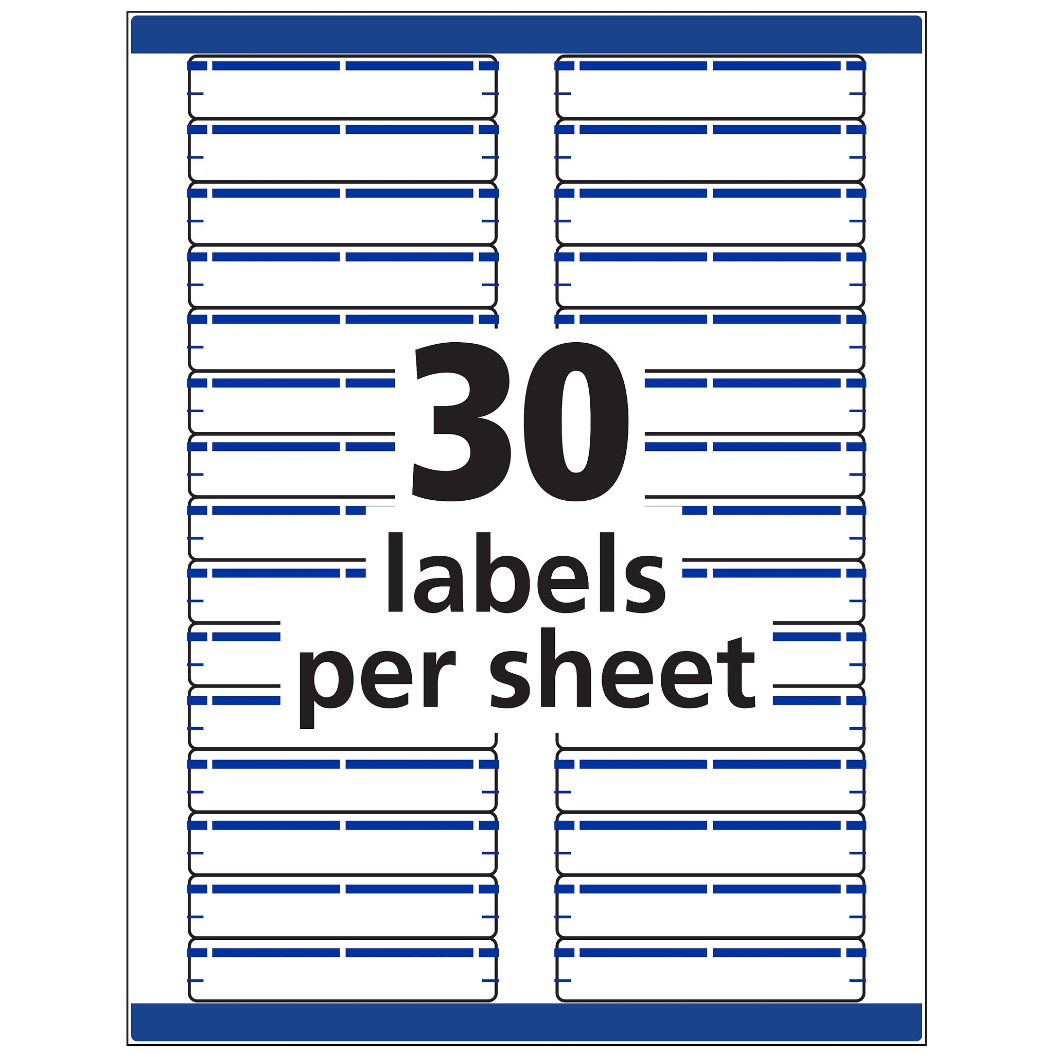 Avery TrueBlock Laser/Inkjet File Folder Labels, 2/3