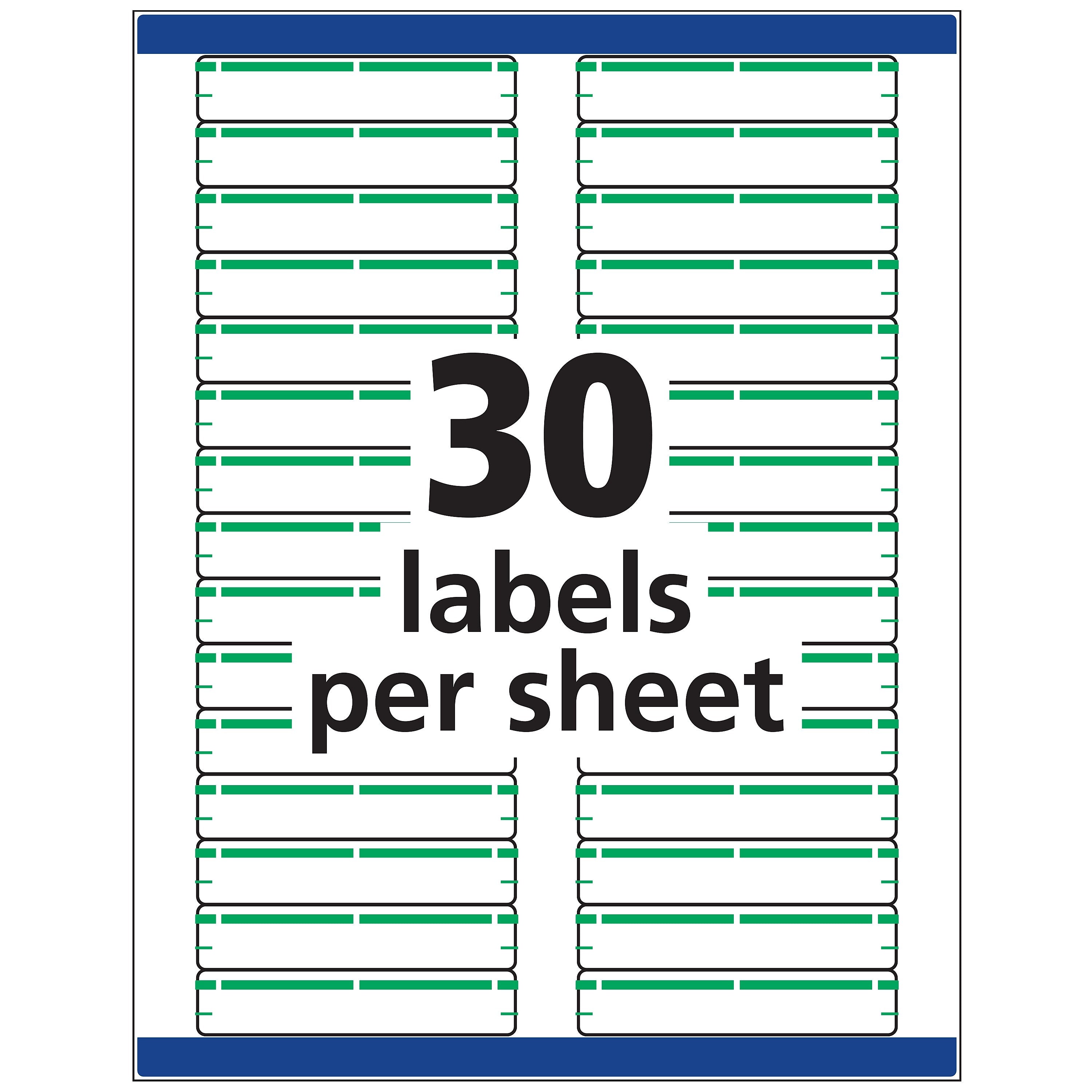 Avery TrueBlock Laser/Inkjet File Folder Labels, 2/3