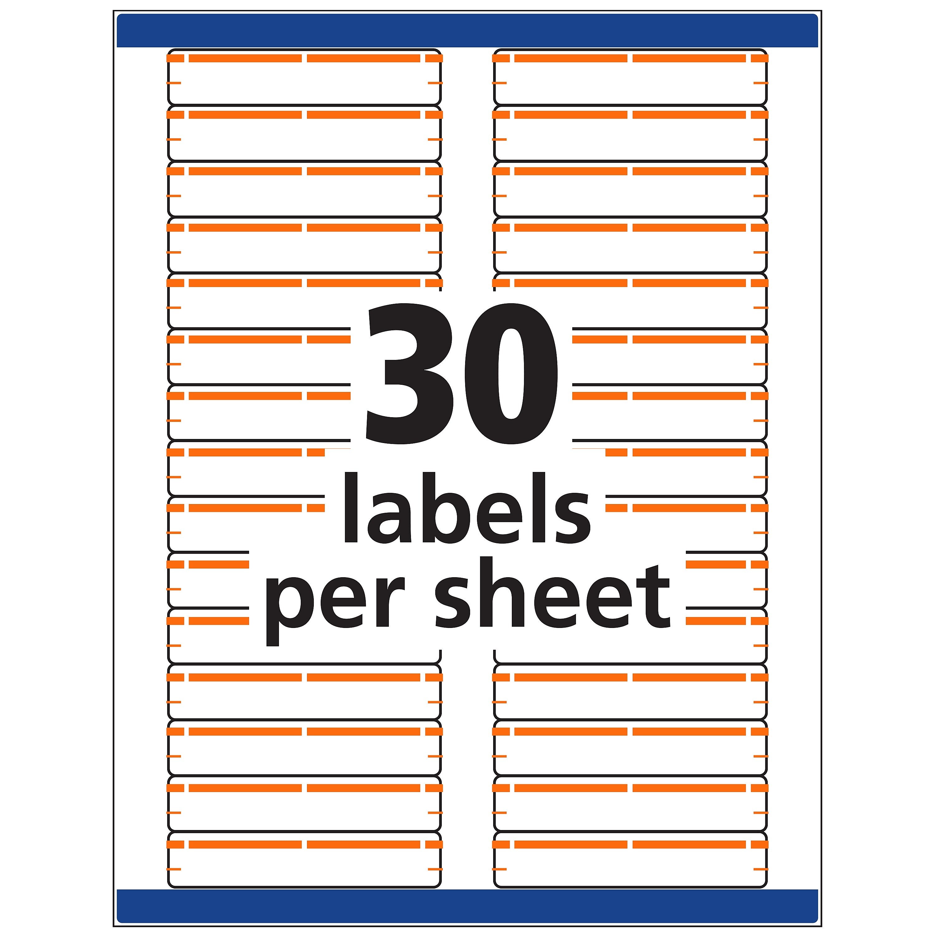 Avery TrueBlock Laser/Inkjet File Folder Labels, 2/3