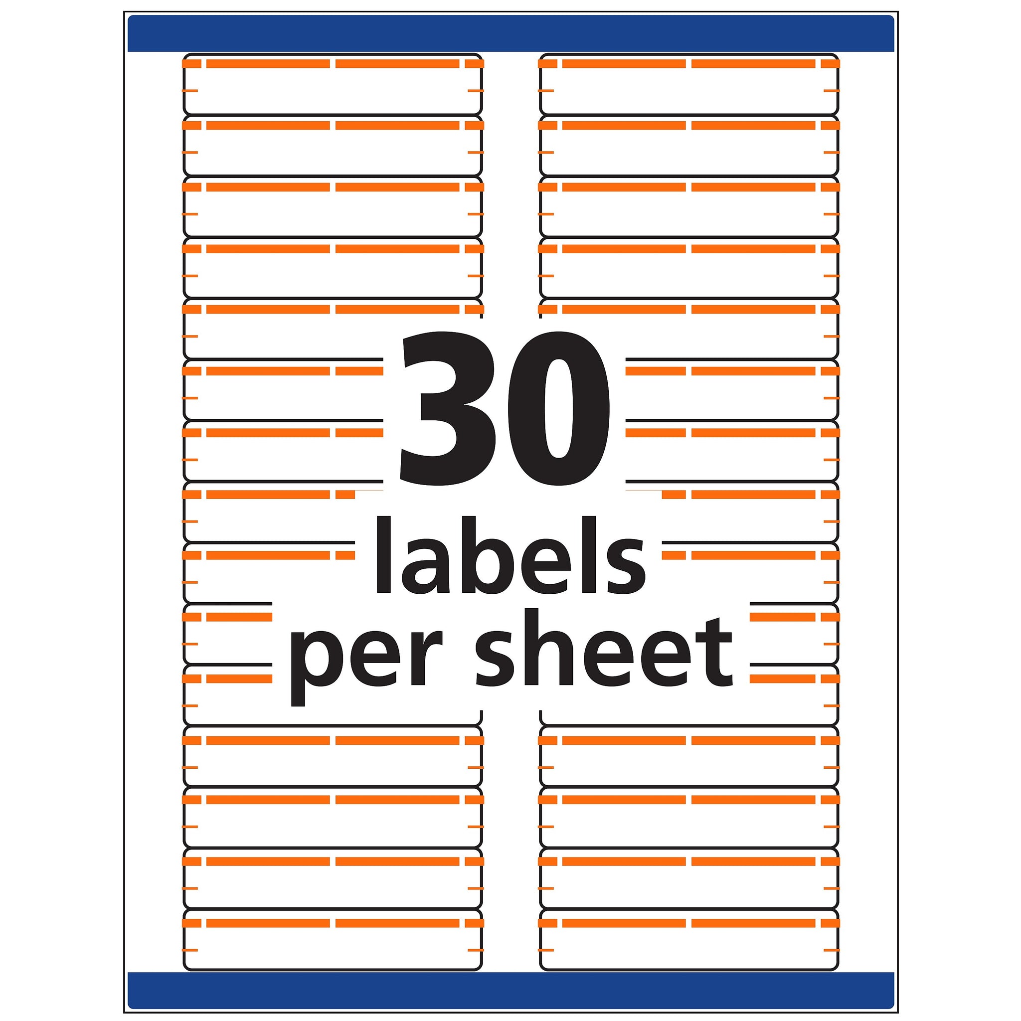 Avery TrueBlock Laser/Inkjet File Folder Labels, 2/3