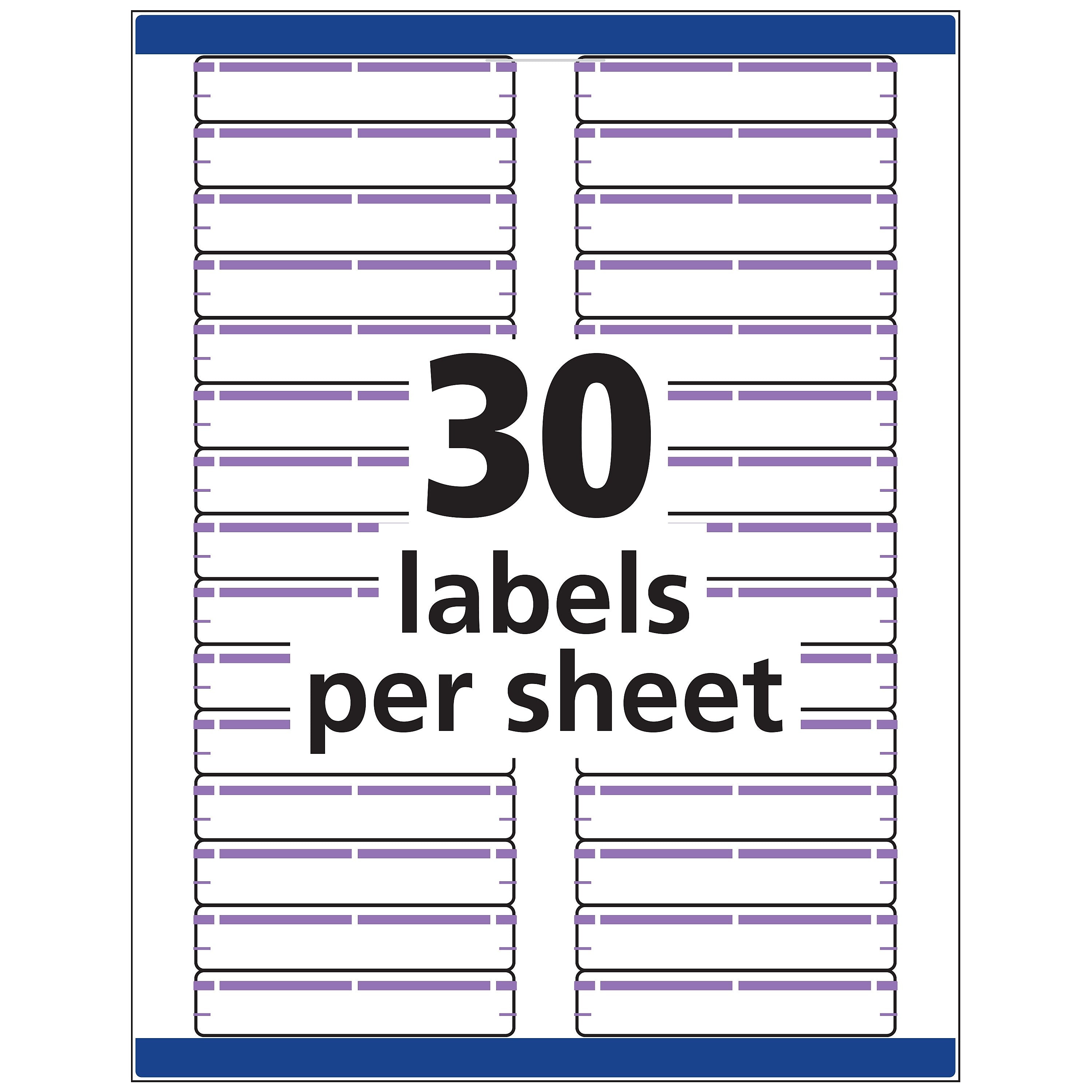 Avery TrueBlock Laser/Inkjet File Folder Labels, 2/3