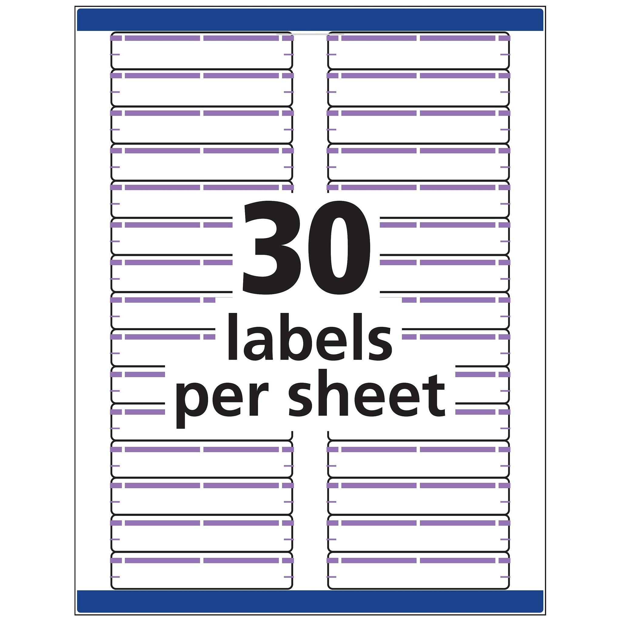 Avery TrueBlock Laser/Inkjet File Folder Labels, 2/3