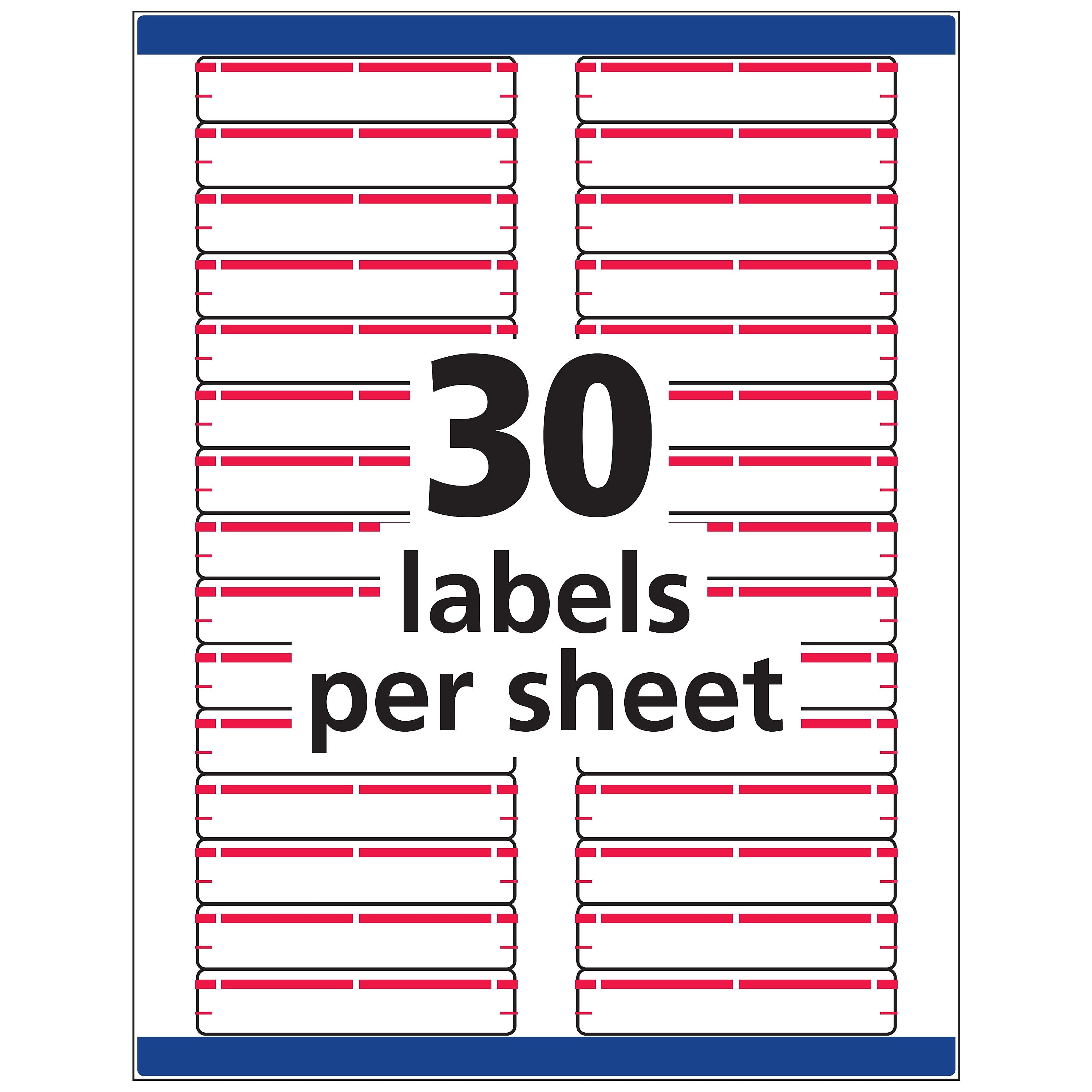 Avery TrueBlock Laser/Inkjet File Folder Labels, 2/3