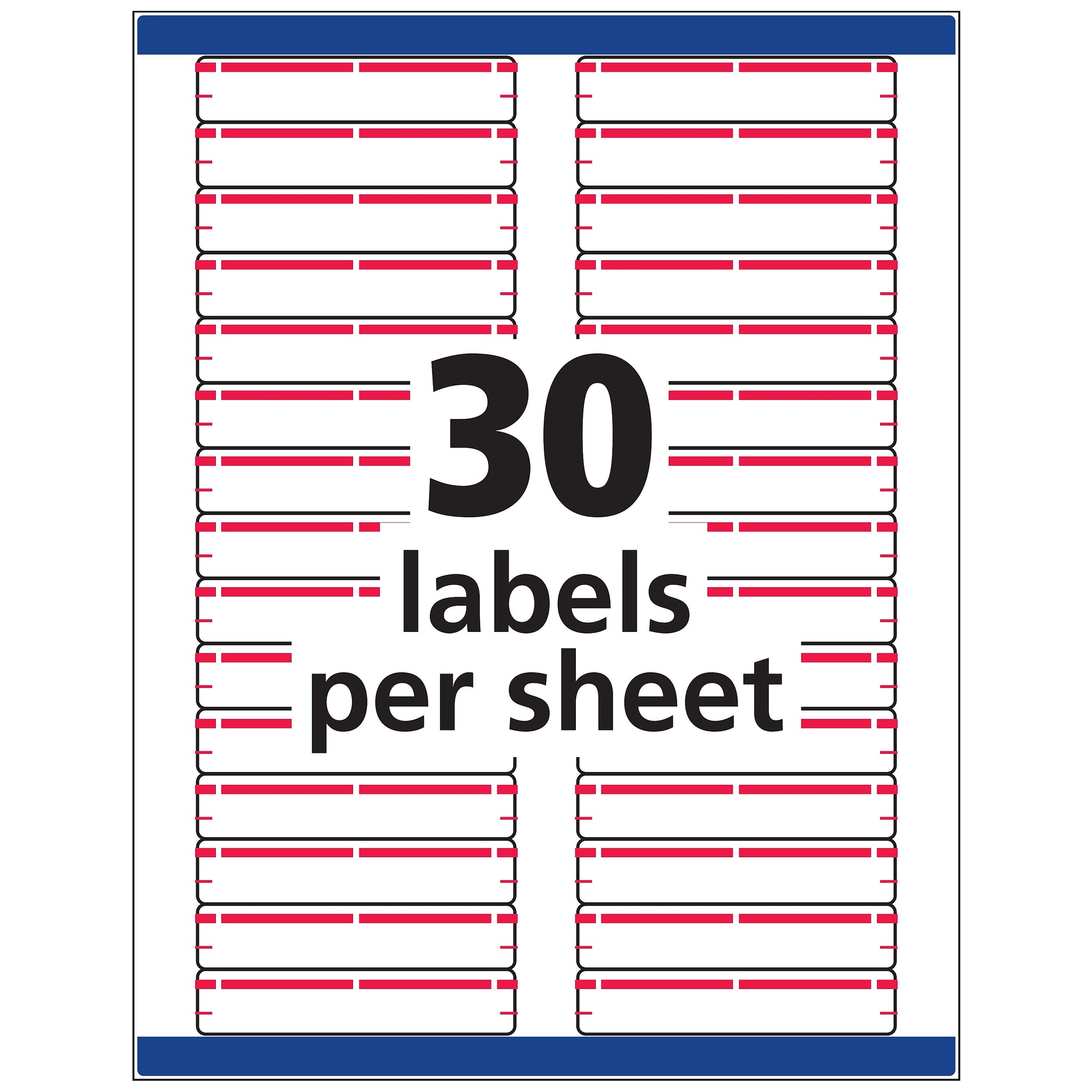 Avery TrueBlock Laser/Inkjet File Folder Labels, 2/3