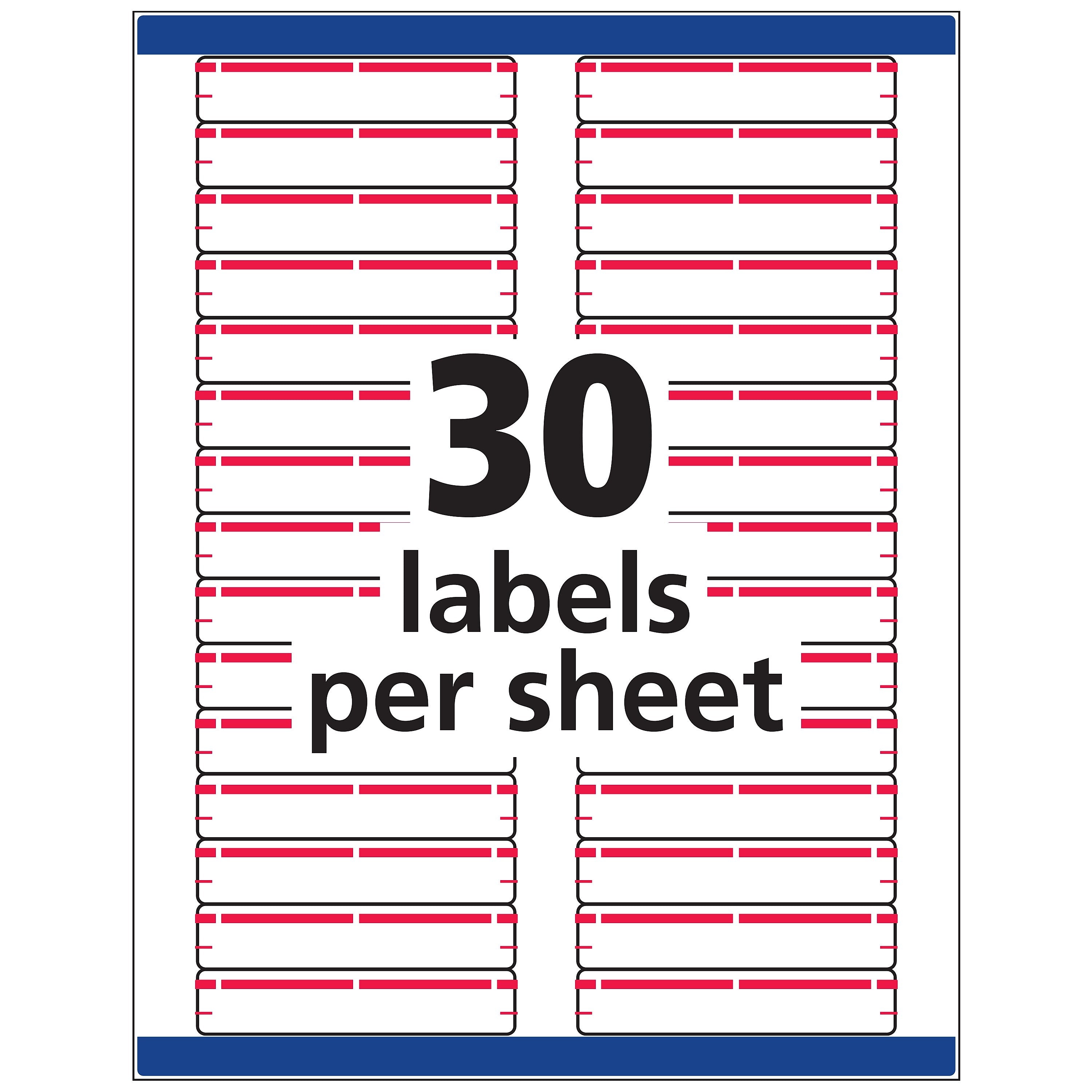 Avery TrueBlock Laser/Inkjet File Folder Labels, 2/3