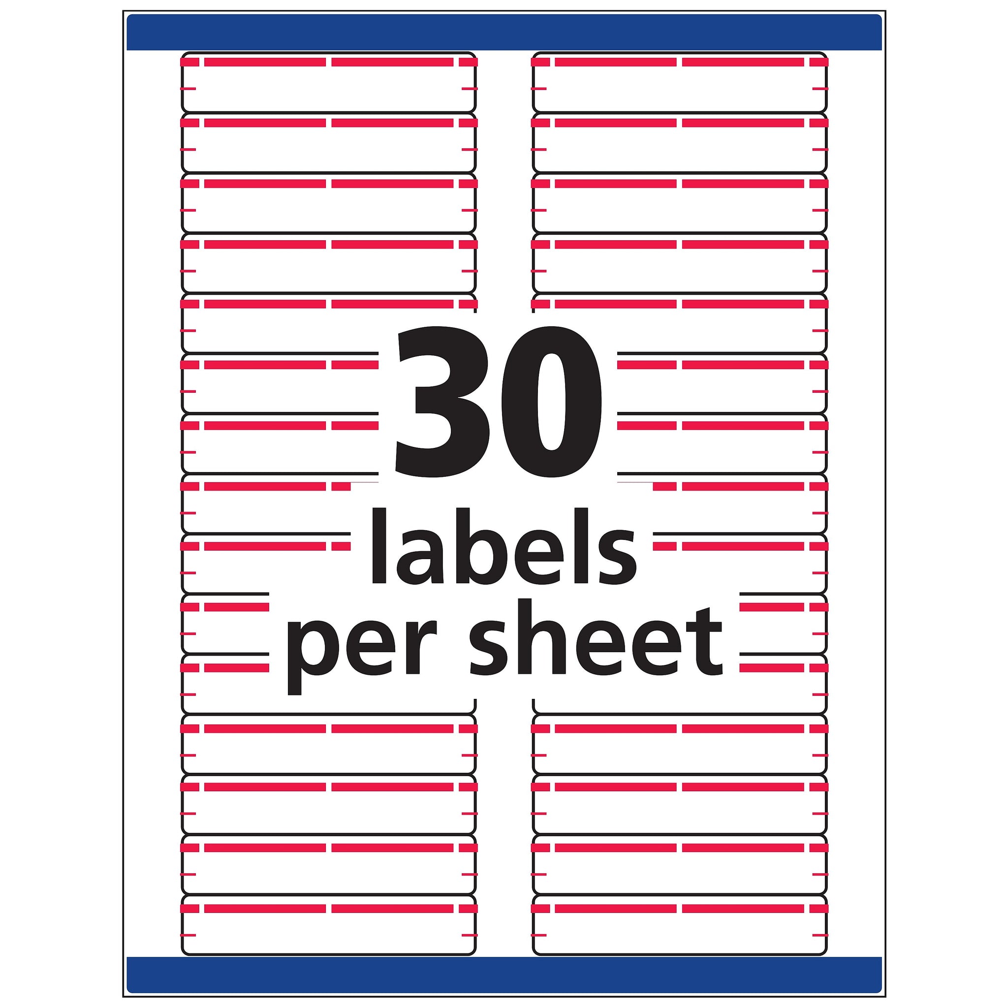 Avery TrueBlock Laser/Inkjet File Folder Labels, 2/3