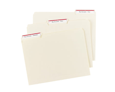 Avery TrueBlock Laser/Inkjet File Folder Labels, 2/3" x 3 7/16", Red, 1500 Labels Per Pack