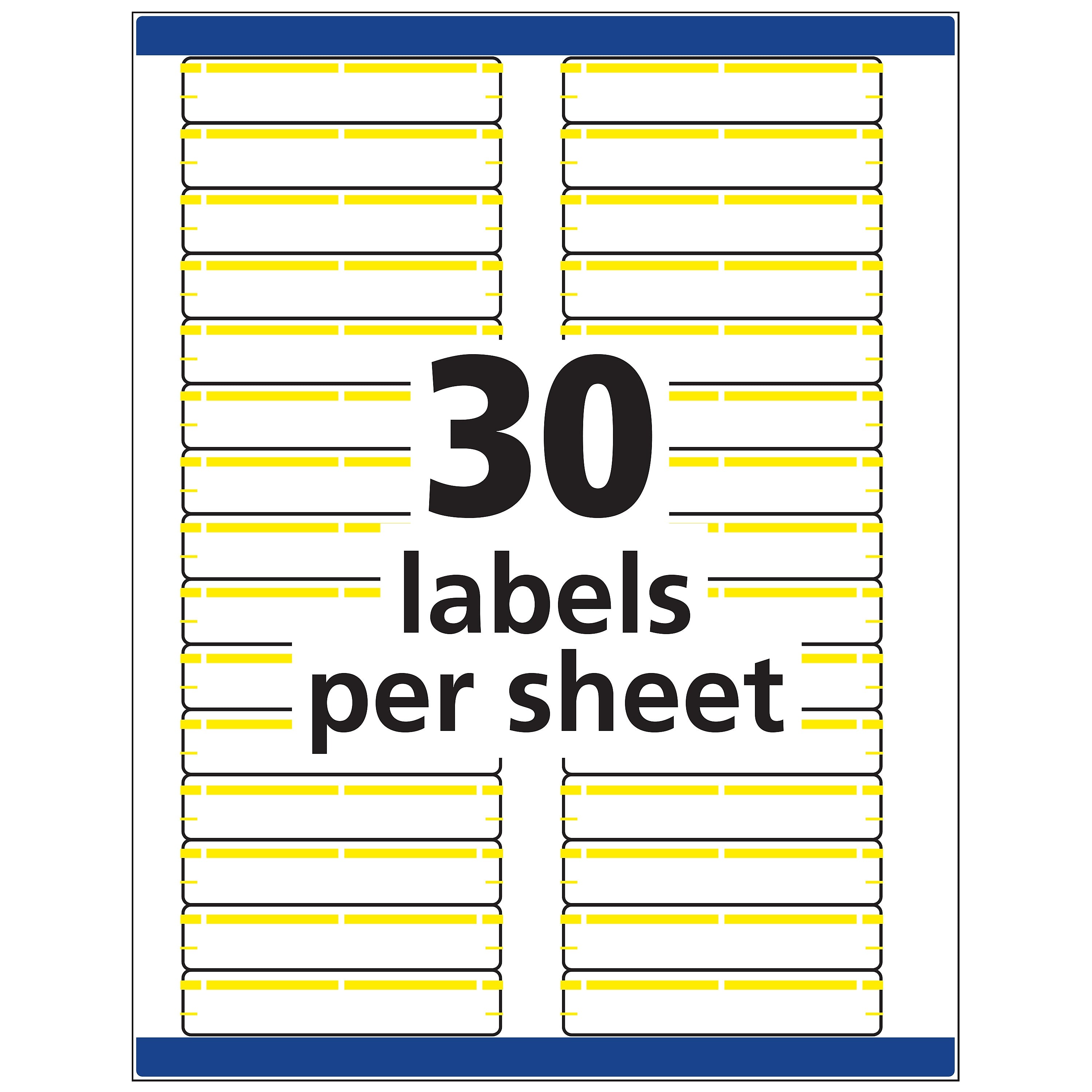 Avery TrueBlock Laser/Inkjet File Folder Labels, 2/3