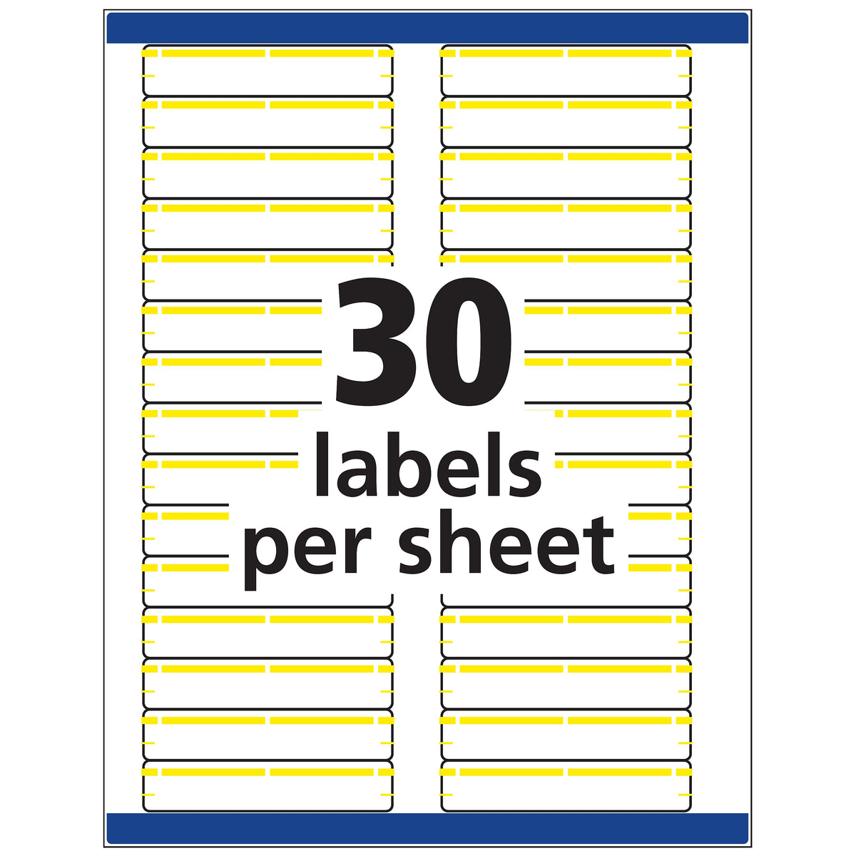 Avery TrueBlock Laser/Inkjet File Folder Labels, 2/3" x 3 7/16", Yellow, 1500 Labels Per Pack