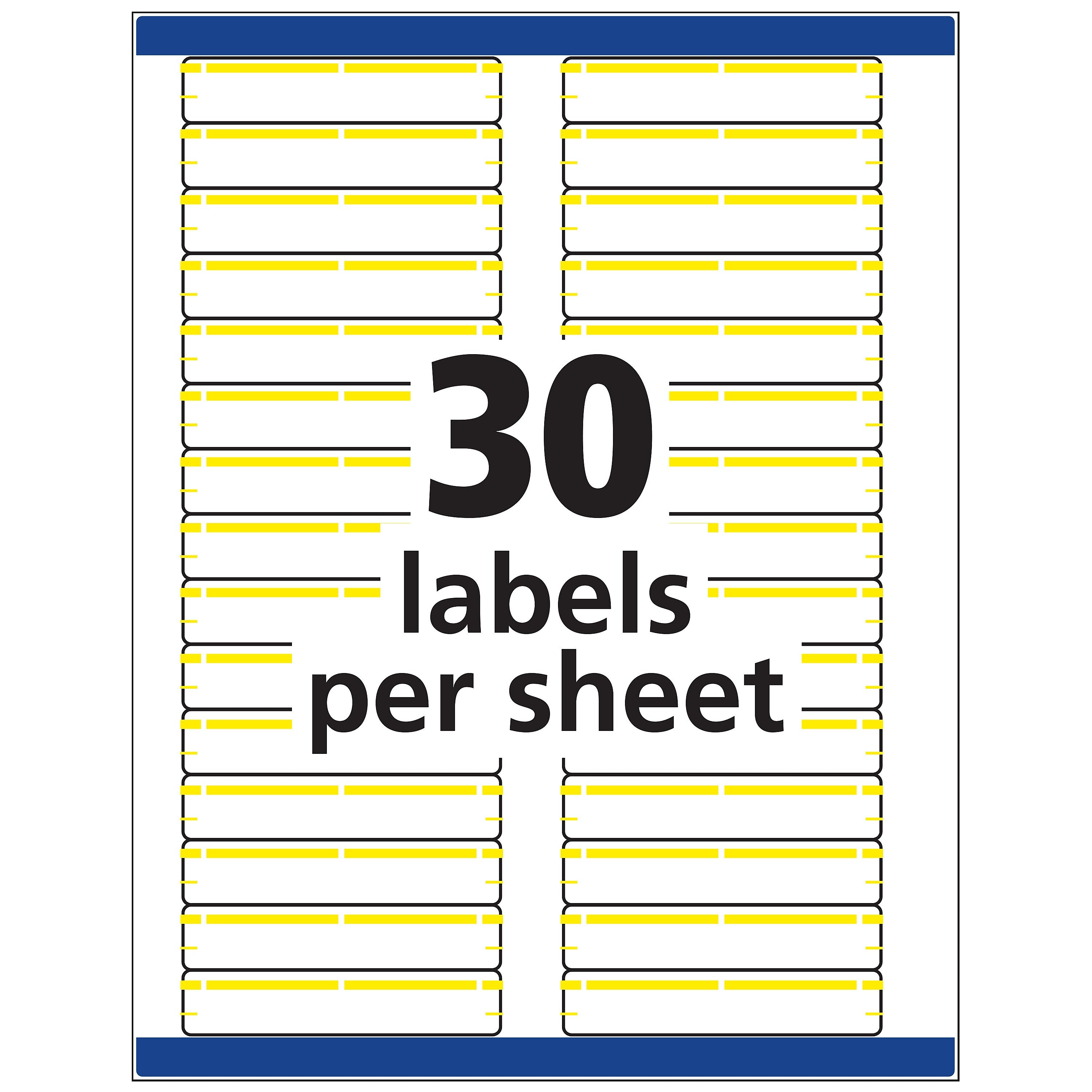 Avery TrueBlock Laser/Inkjet File Folder Labels, 2/3