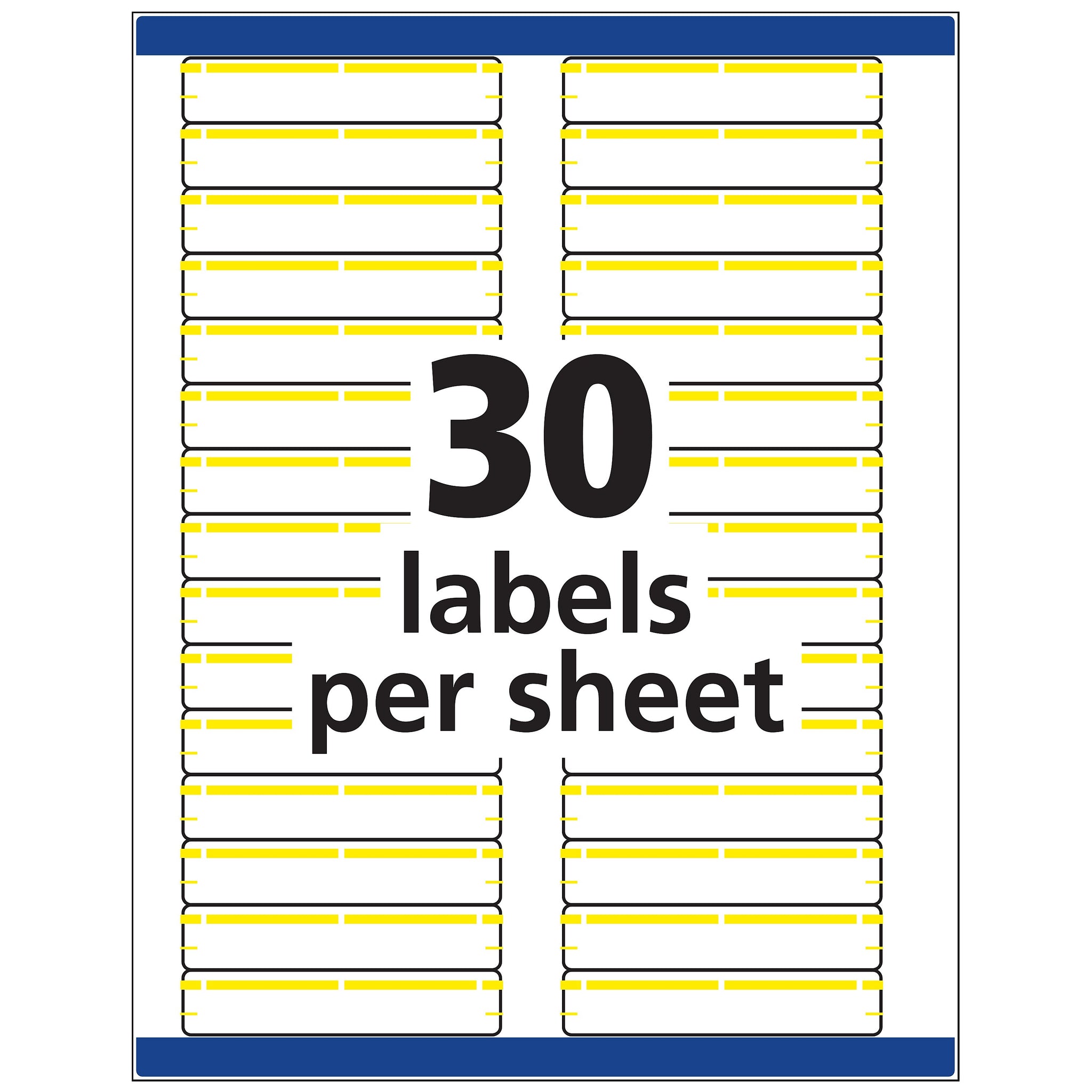 Avery TrueBlock Laser/Inkjet File Folder Labels, 2/3