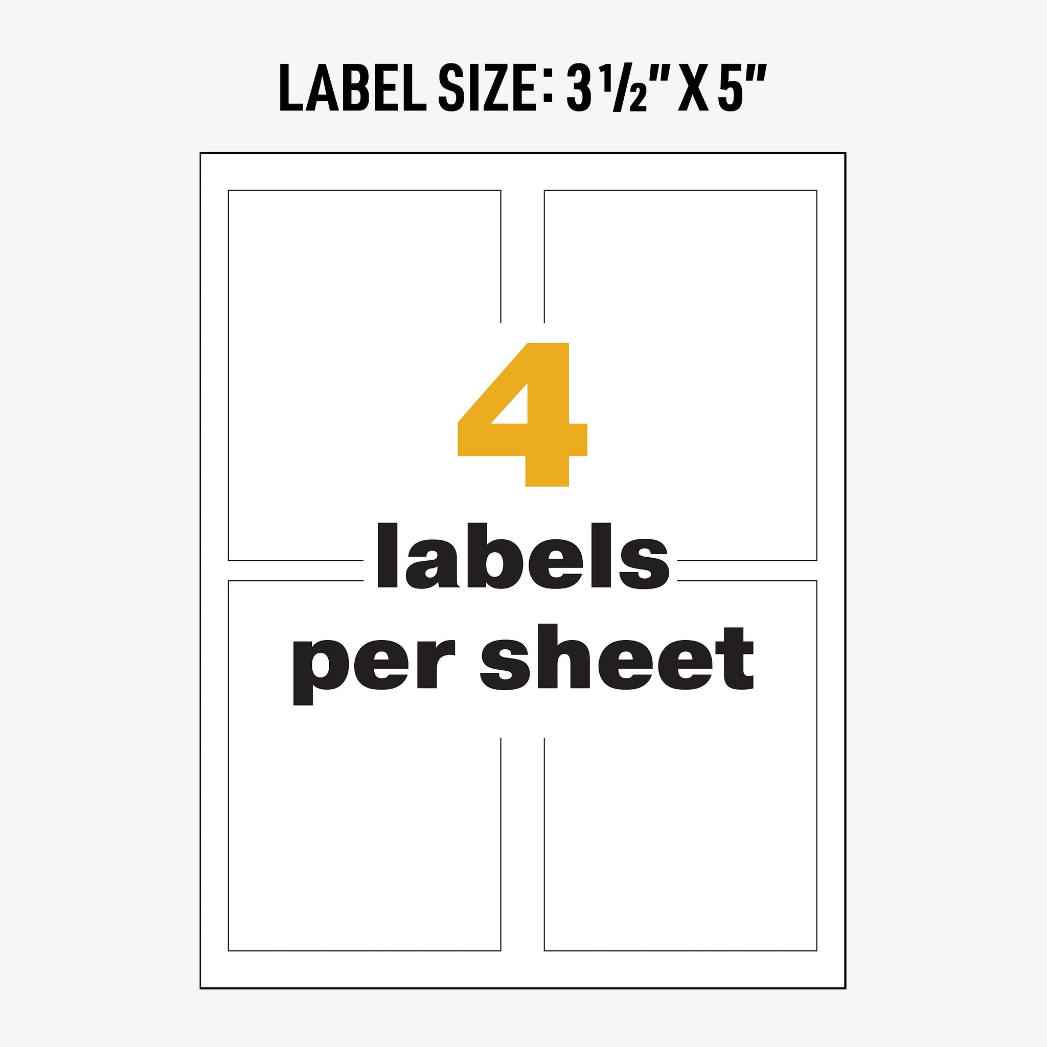 Avery UltraDuty Waterproof Laser GHS Chemical Labels, 3 1/2
