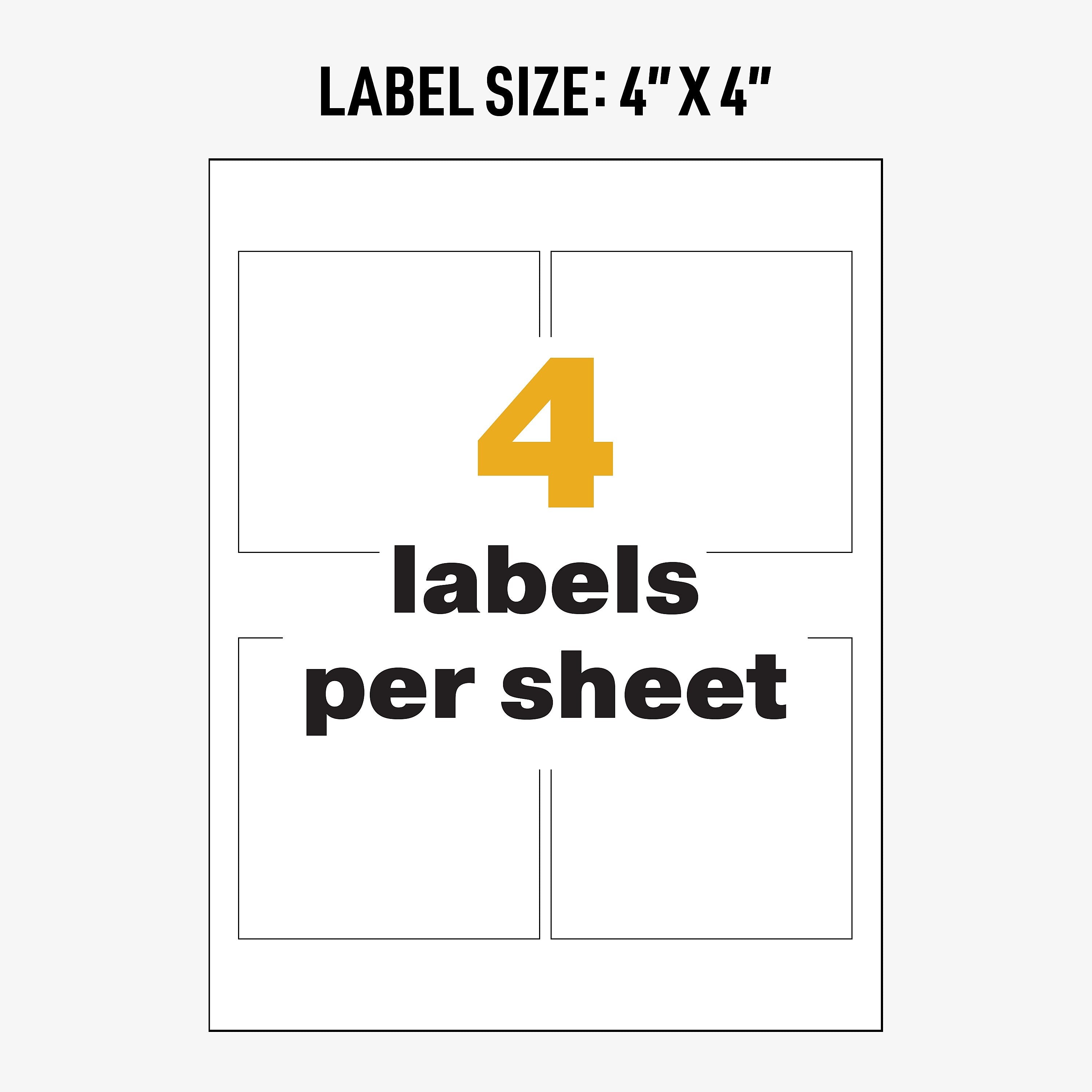 Avery UltraDuty Waterproof Laser GHS Chemical Labels, 4