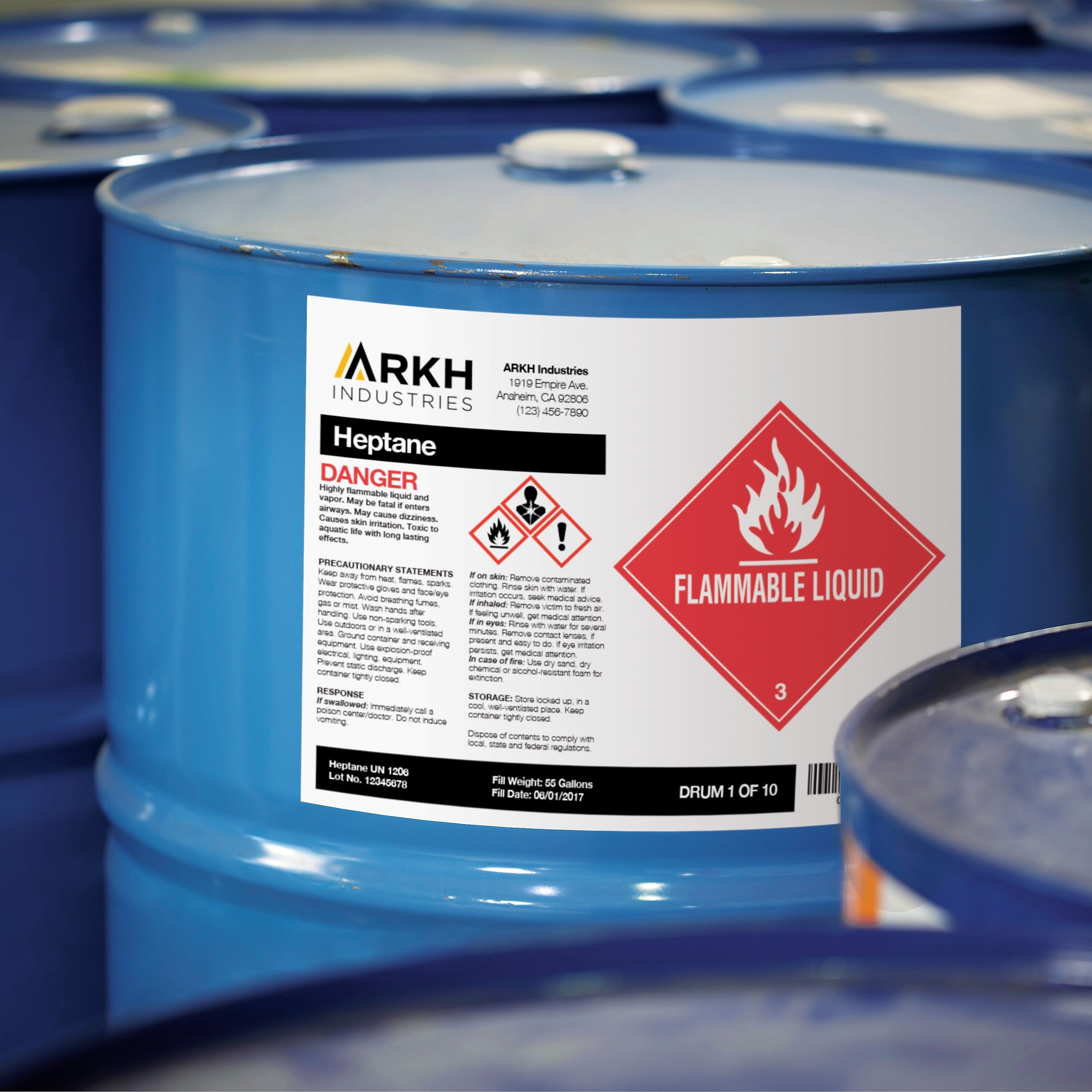 Avery UltraDuty Waterproof Laser GHS Chemical Labels, 8-1/2