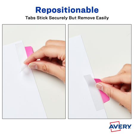 Avery UltraTabs Repositionable Margin Index Tabs, Neons, 24 Tabs/Pack