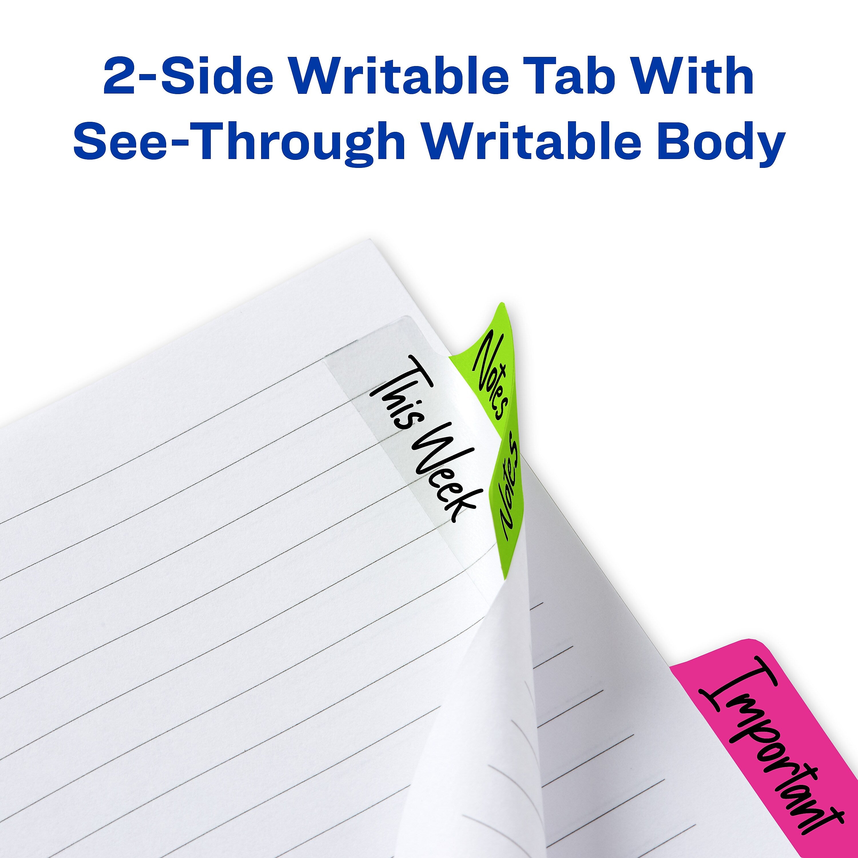 Avery UltraTabs Repositionable Margin Index Tabs, Neons, 24 Tabs/Pack