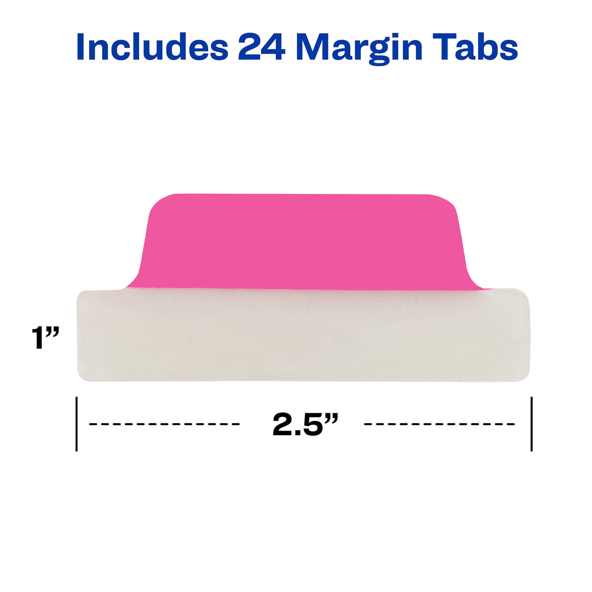 Avery UltraTabs Repositionable Margin Index Tabs, Neons, 24 Tabs/Pack