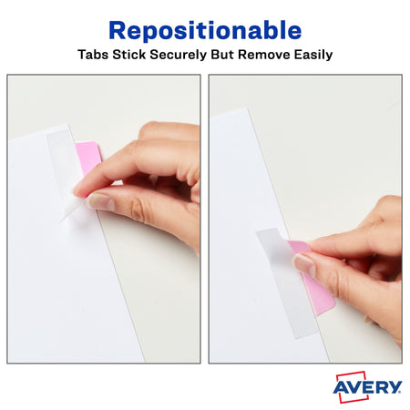 Avery UltraTabs Repositionable Margin Index Tabs, Pastels, 24 Tabs/Pack