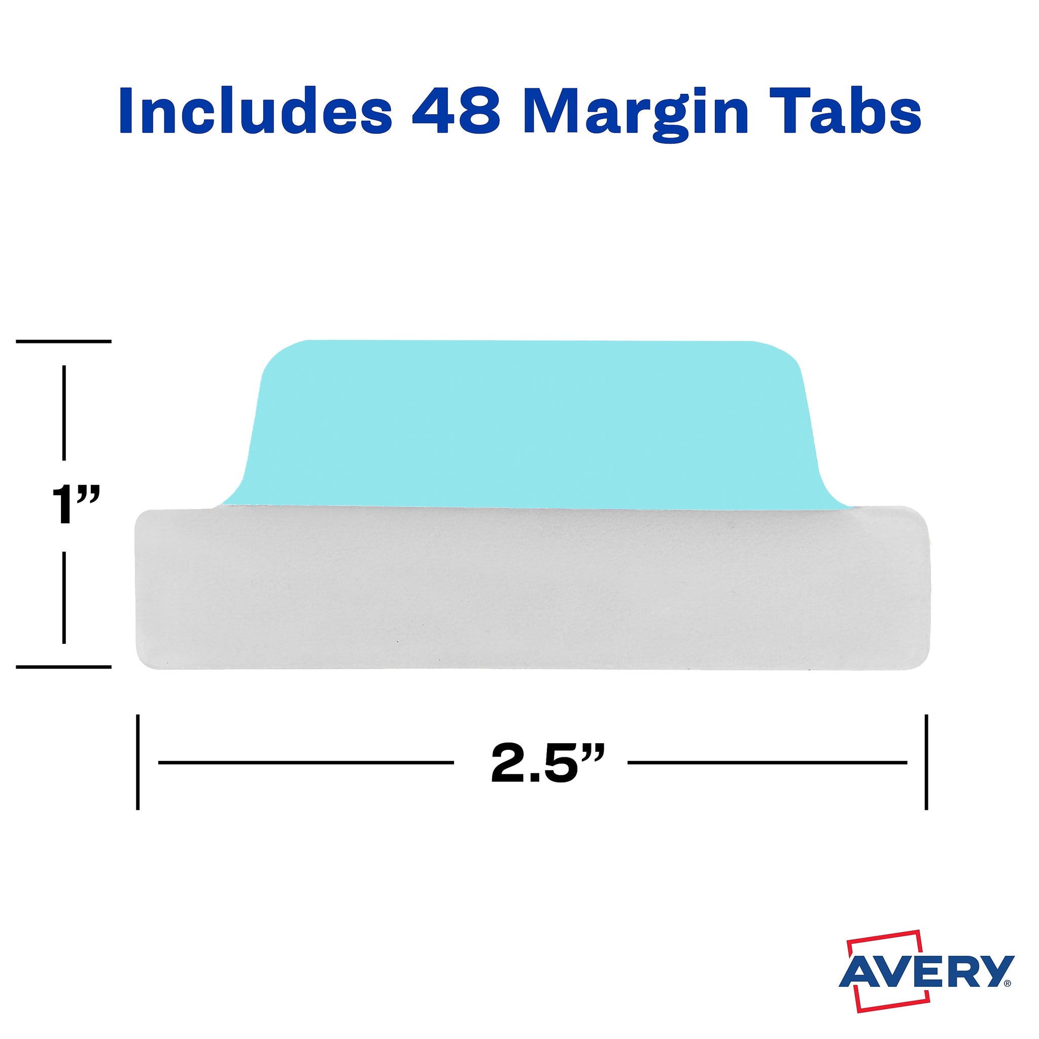 Avery UltraTabs Repositionable Margin Tabs, 2.5