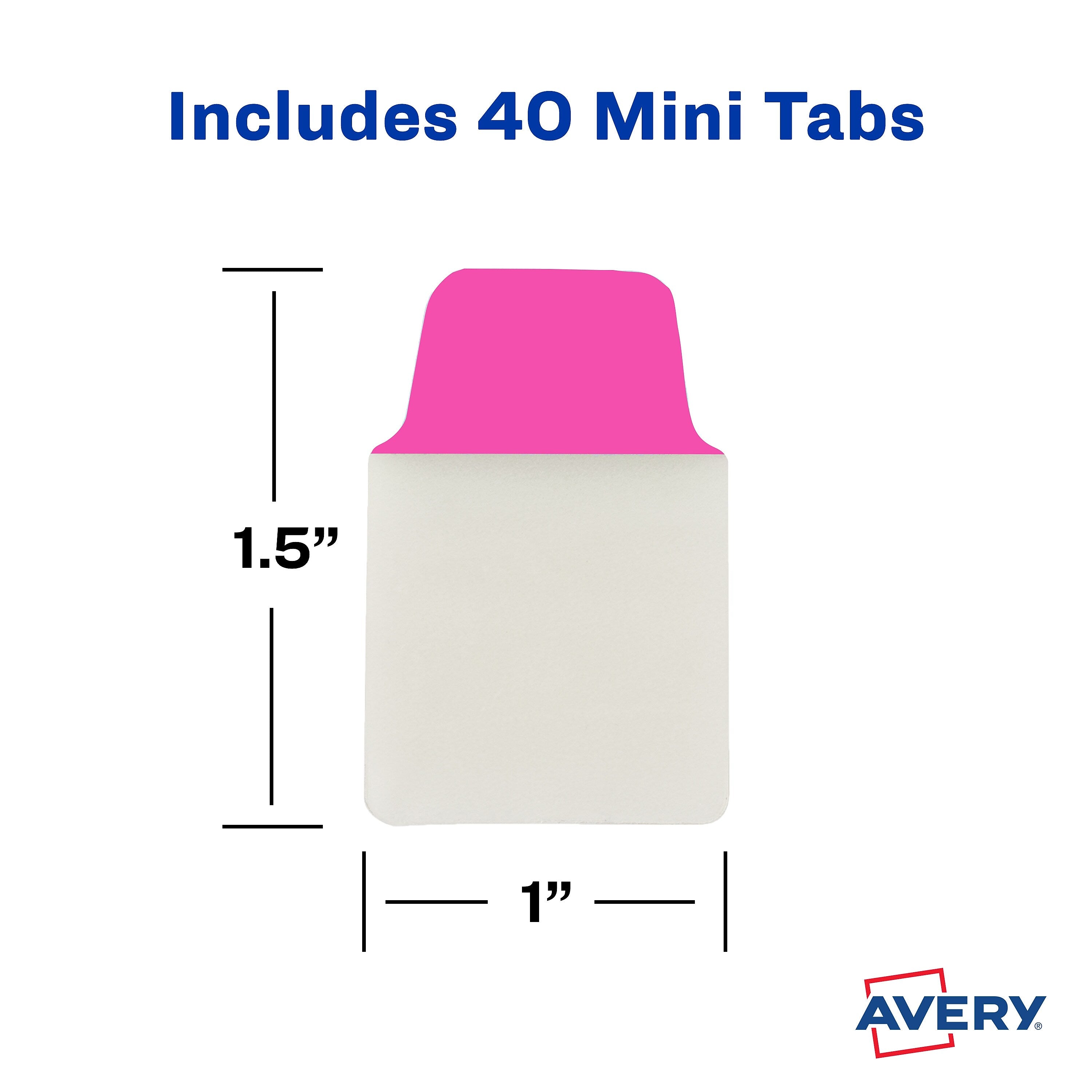 Avery UltraTabs Repositionable Mini Tabs, 1