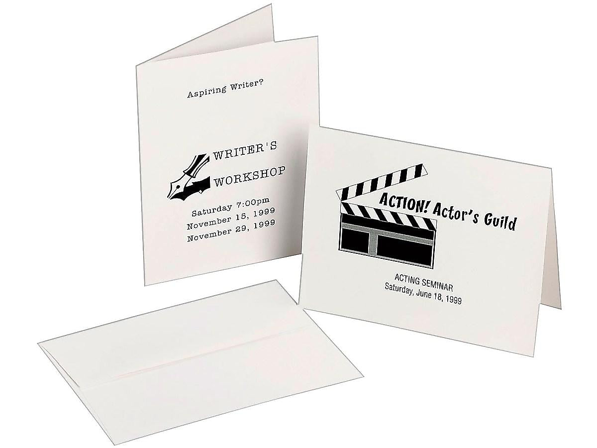 Avery Uncoated Notecards, 5.5" x 4.25", White, 60/Box