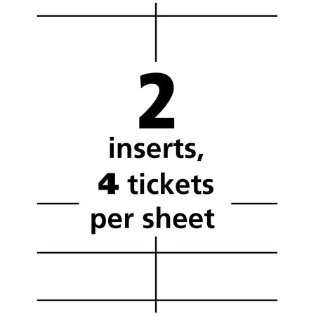 Avery Vertical Style Laser/Inkjet Name Badge & Ticket Inserts, 6" x 4 1/4", White, 100 Inserts Per Box