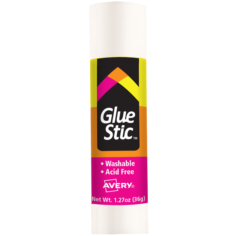 Avery Washable Glue Sticks, 1.27 oz., White