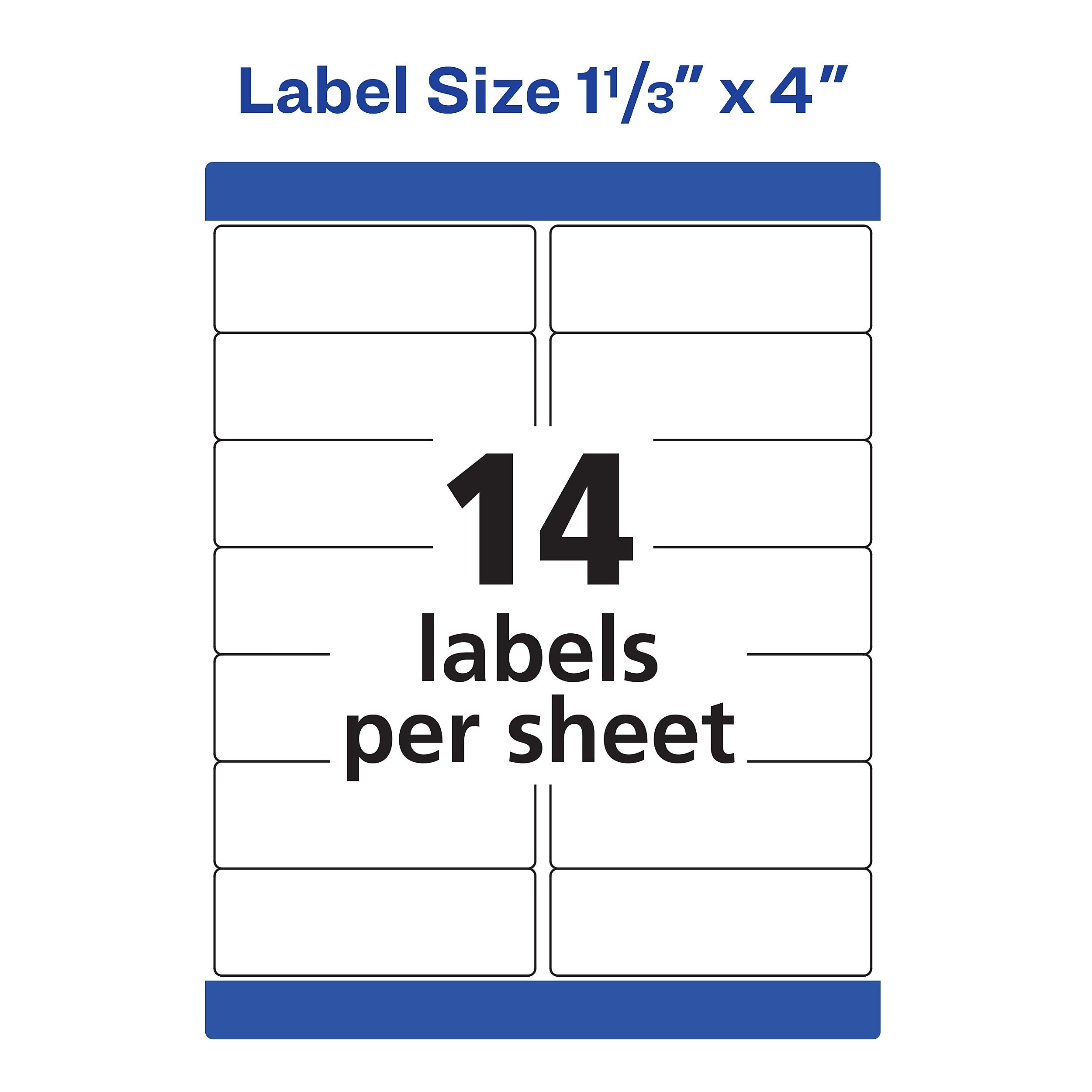 Avery Waterproof Laser Address Labels, 1-1/3