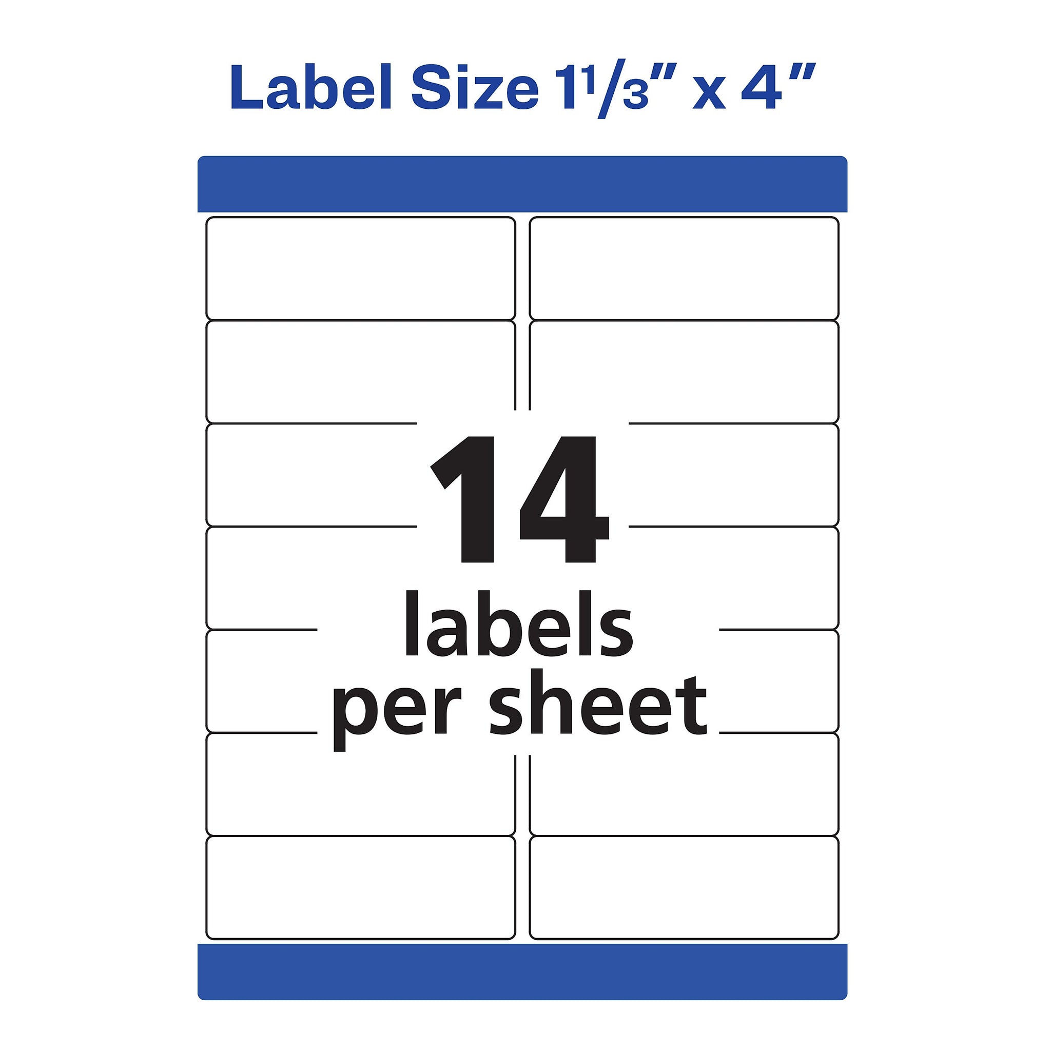 Avery Waterproof Laser Address Labels, 1-1/3