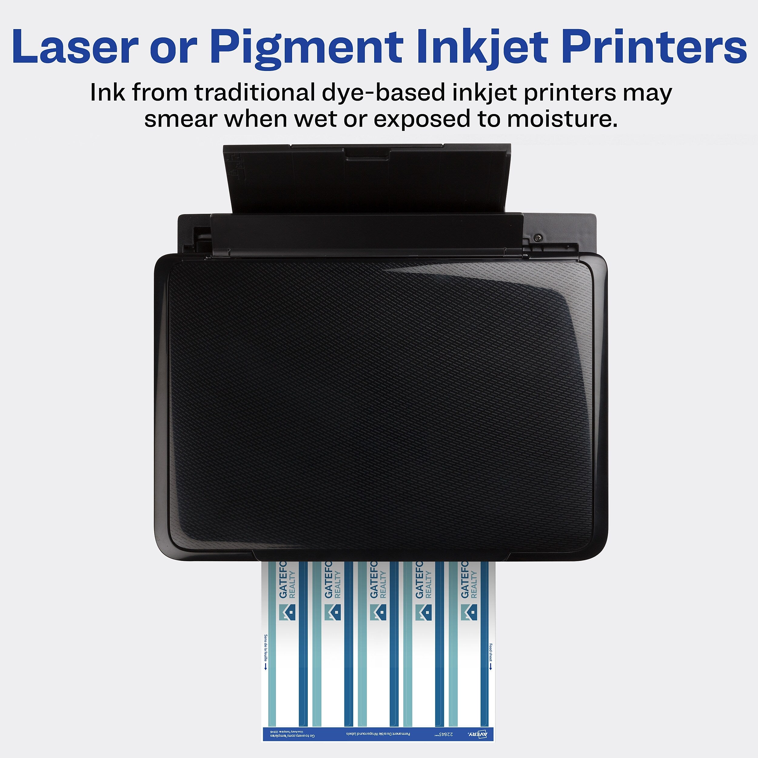 Avery Waterproof Laser Inkjet Wraparound Labels, 1.25