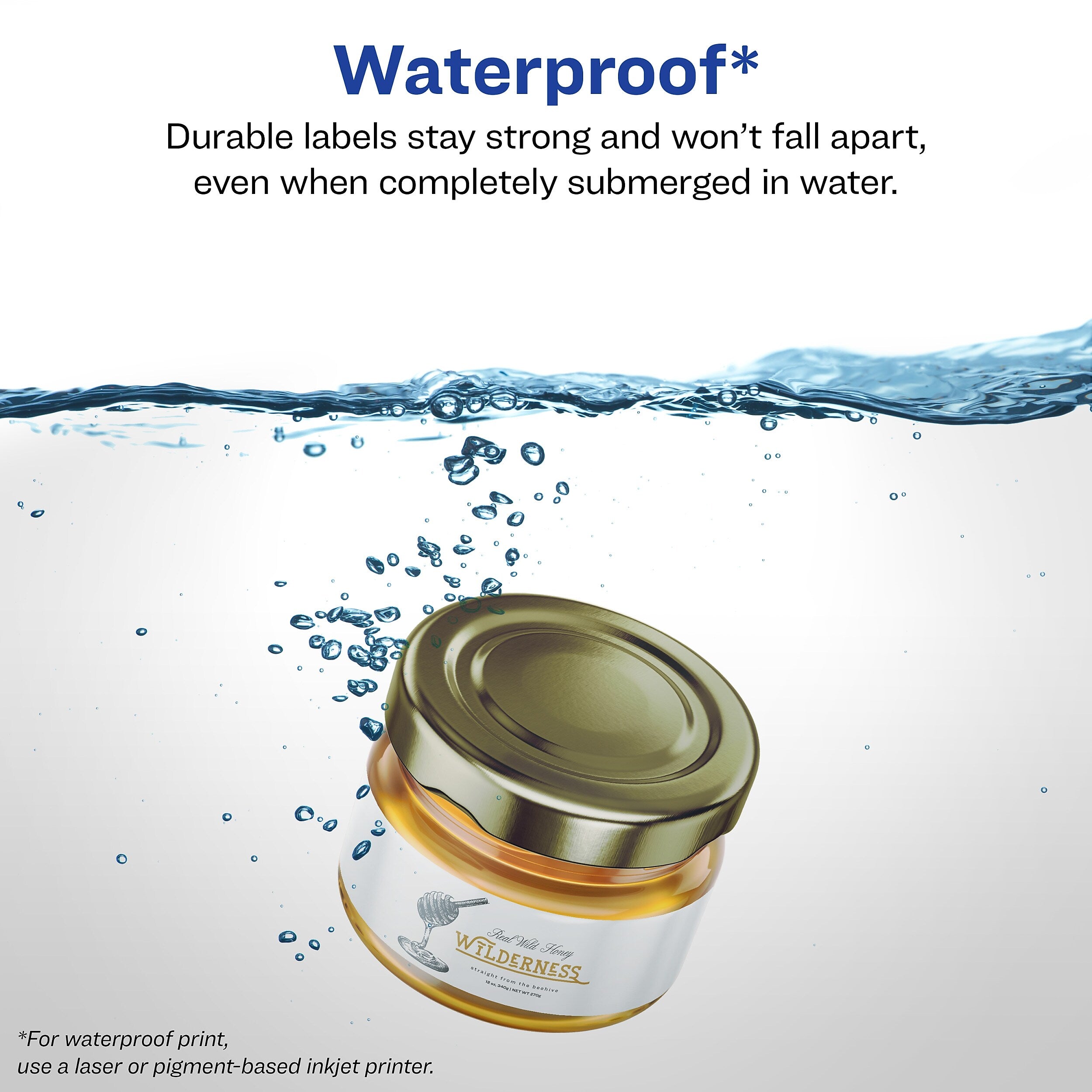 Avery Waterproof Laser Inkjet Wraparound Labels, 1.25