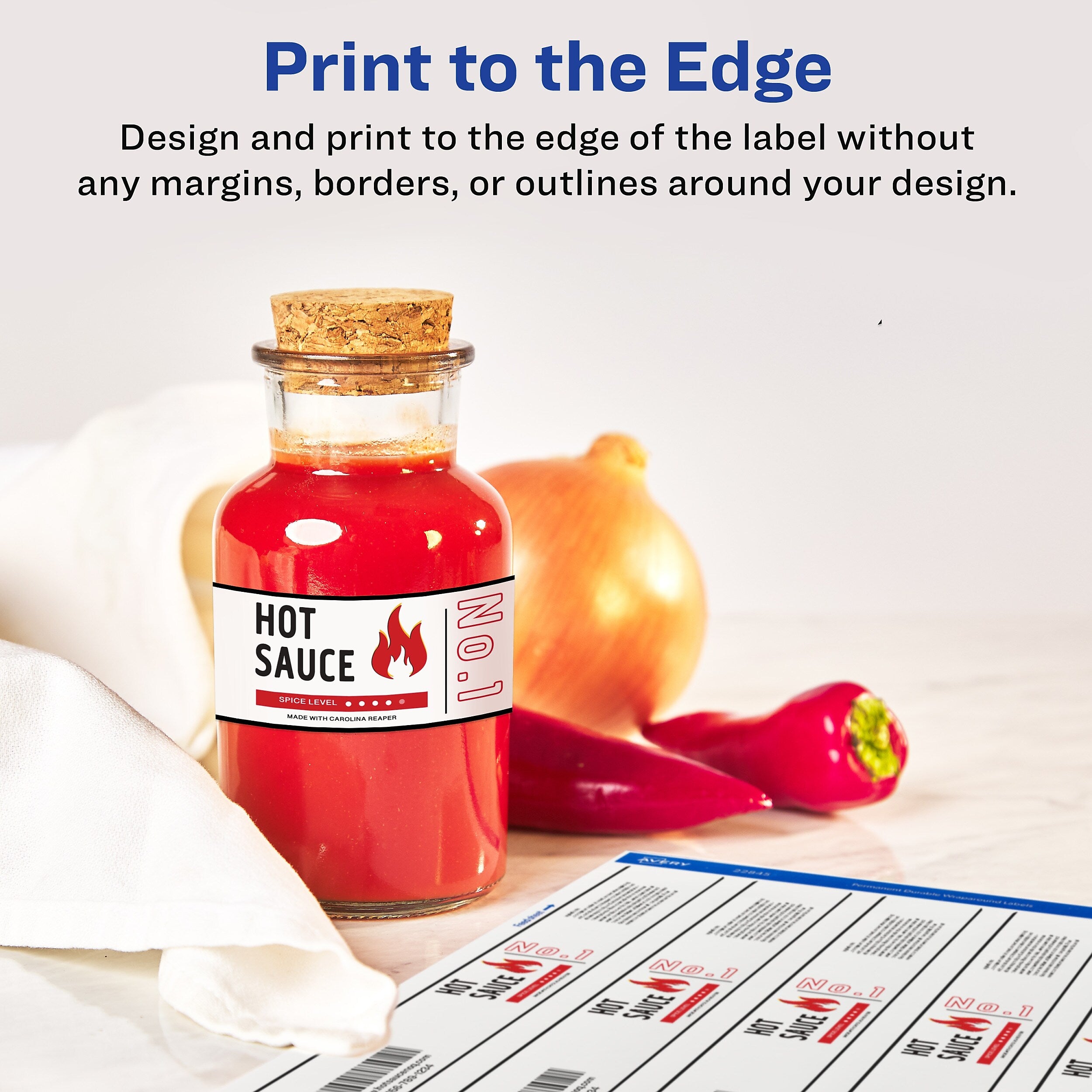 Avery Waterproof Laser Inkjet Wraparound Labels, 1.25