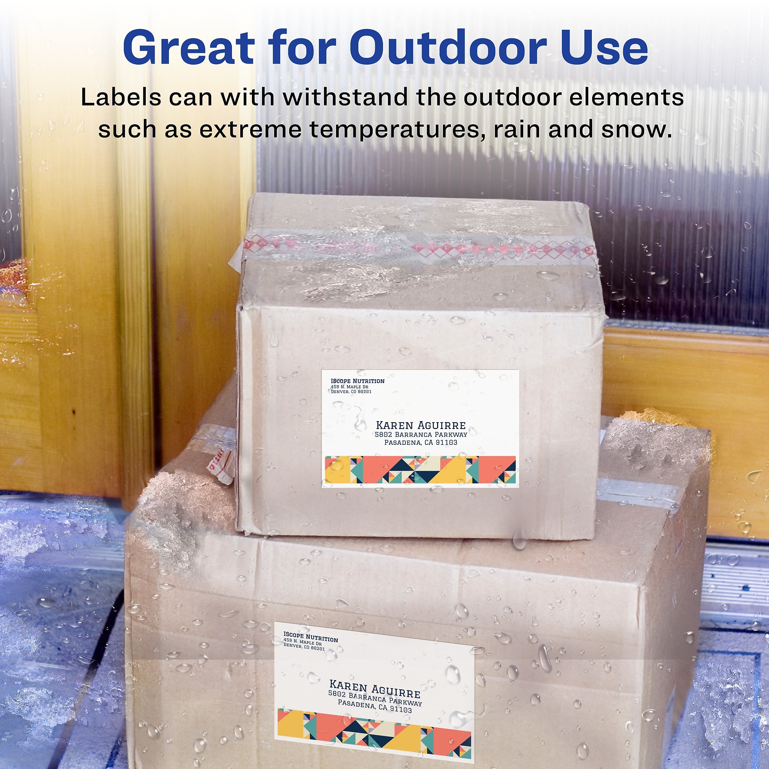Avery Waterproof Laser Shipping Labels, 5-1/2