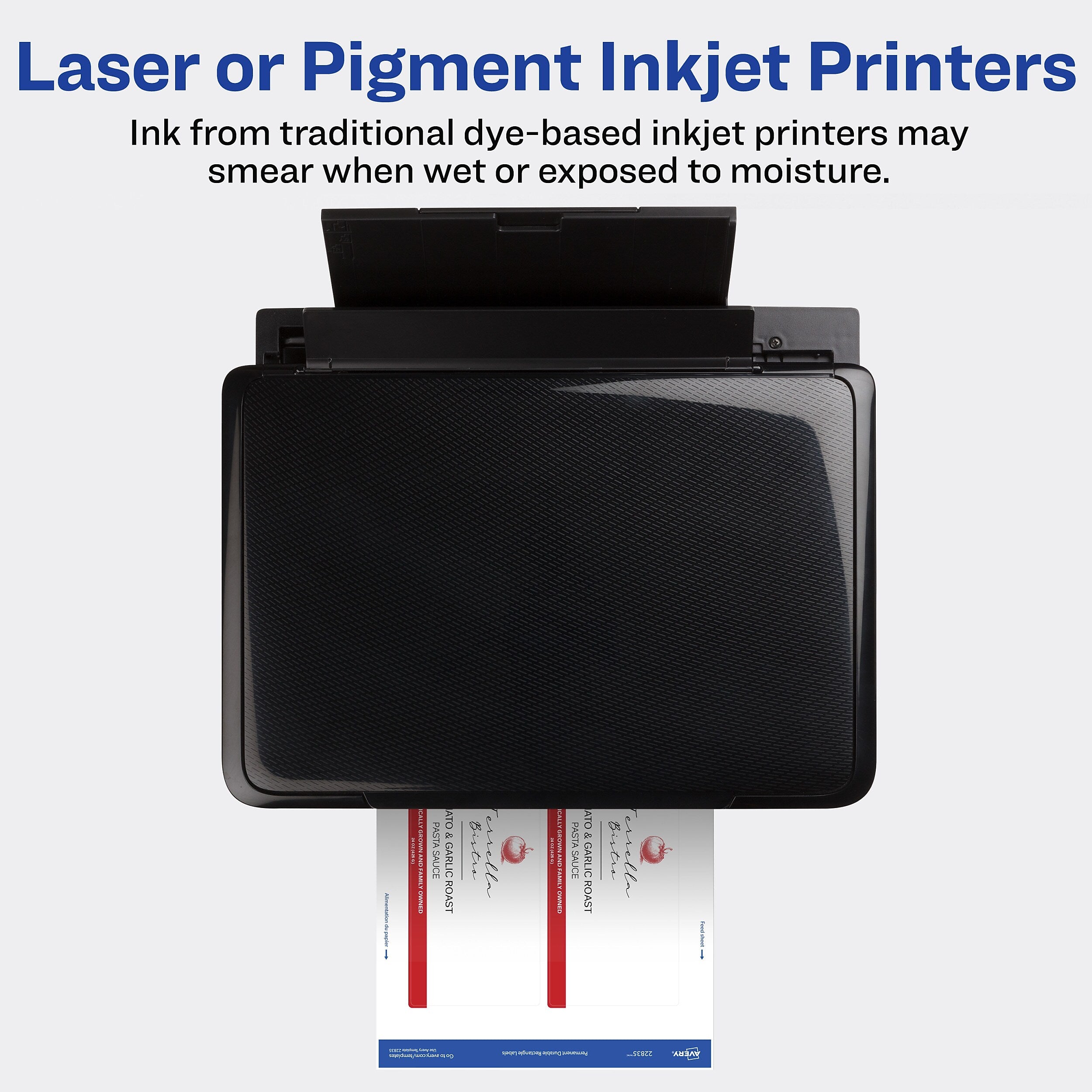 Avery Waterproof Wraparound Laser/Inkjet Labels, 3 1/4