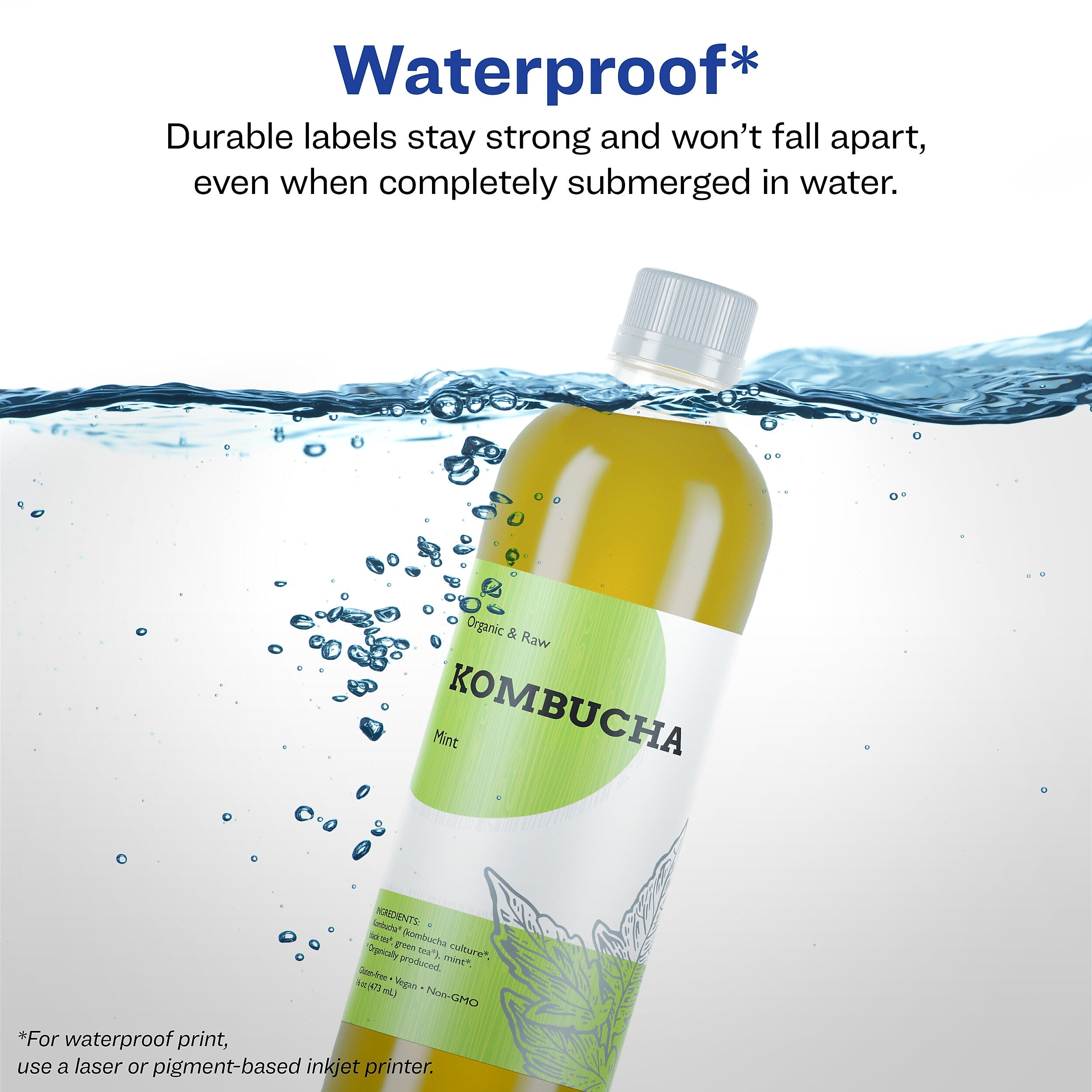 Avery Waterproof Wraparound Laser/Inkjet Labels, 3 1/4