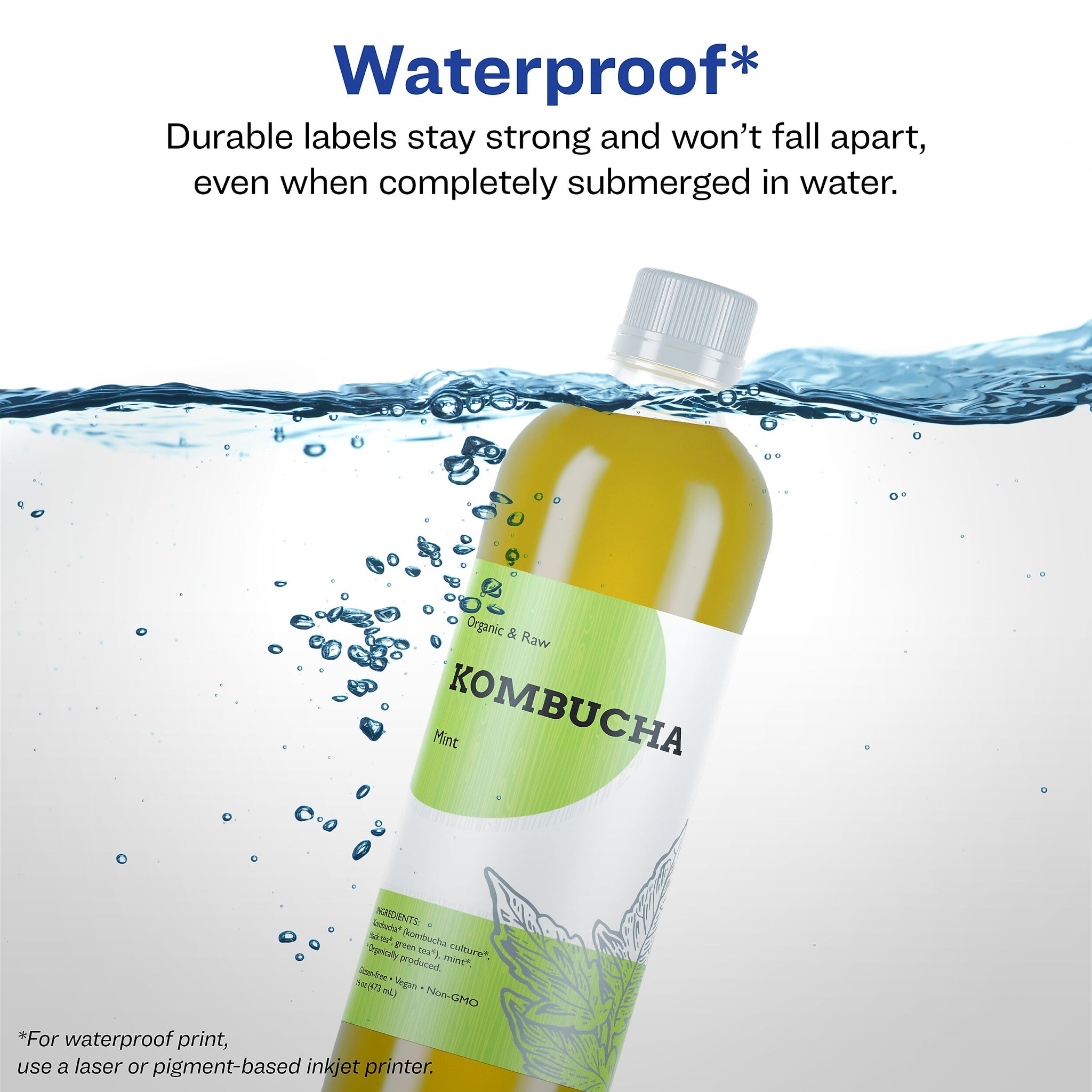 Avery Waterproof Wraparound Laser/Inkjet Labels, 3 1/4
