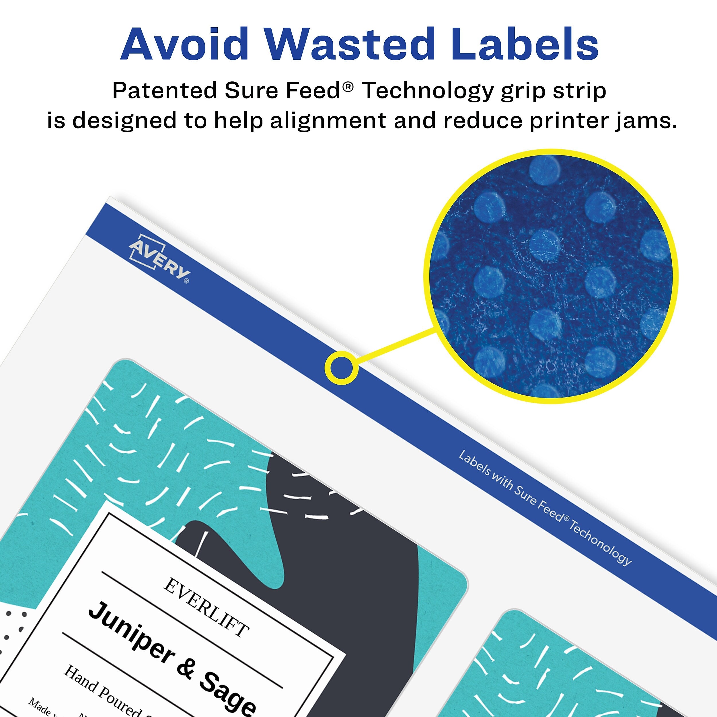 Avery Waterproof Wraparound Laser/Inkjet Labels, 3 1/4