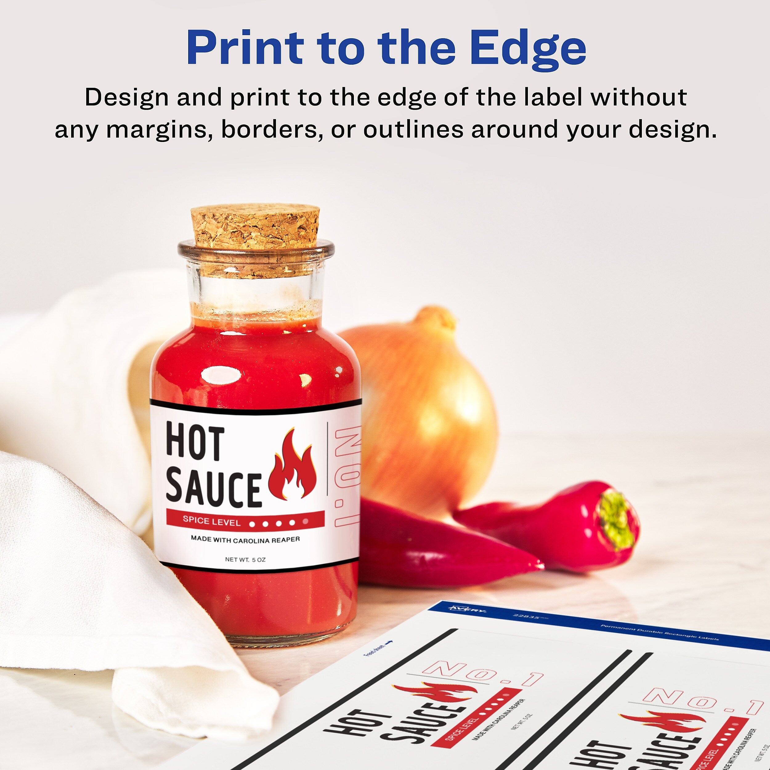 Avery Waterproof Wraparound Laser/Inkjet Labels, 3 1/4
