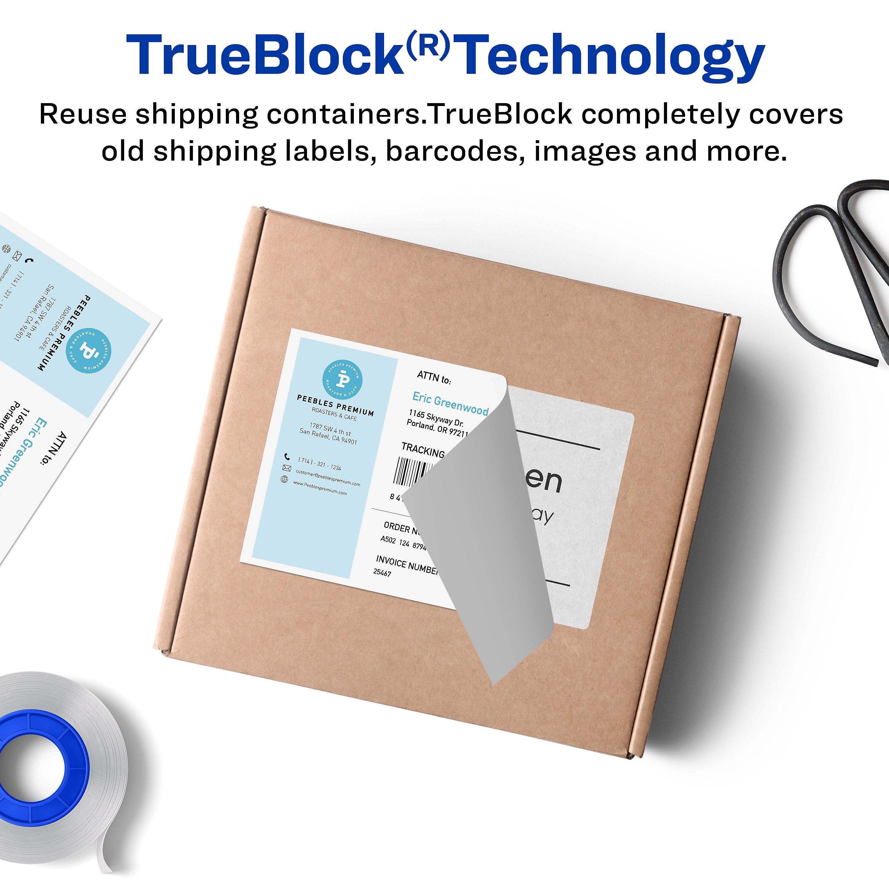 Avery White Laser/Inkjet Shipping Labels with TrueBlock, 3