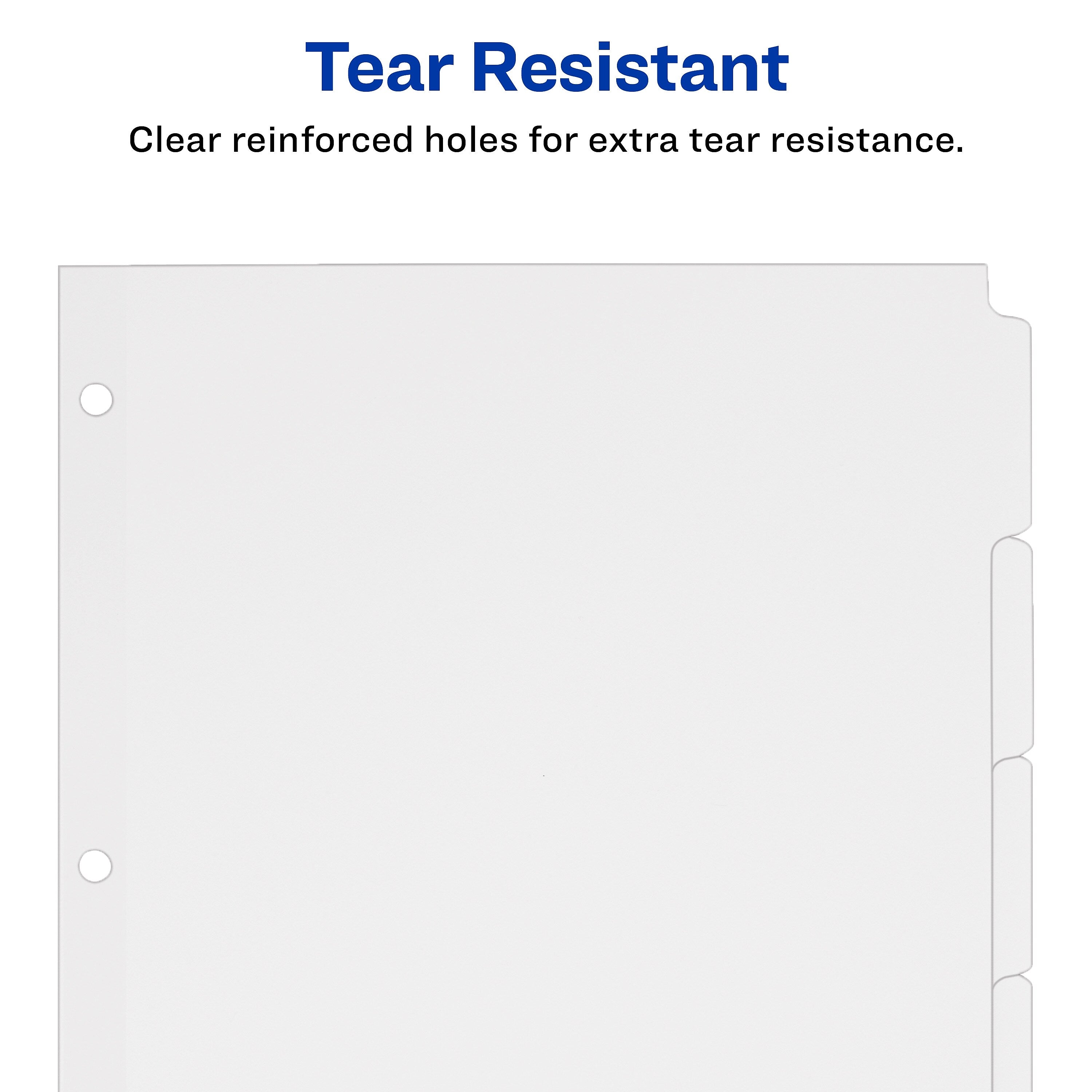 Avery Write & Erase Paper Dividers, 5 Tabs, White, 36 Sets/Box